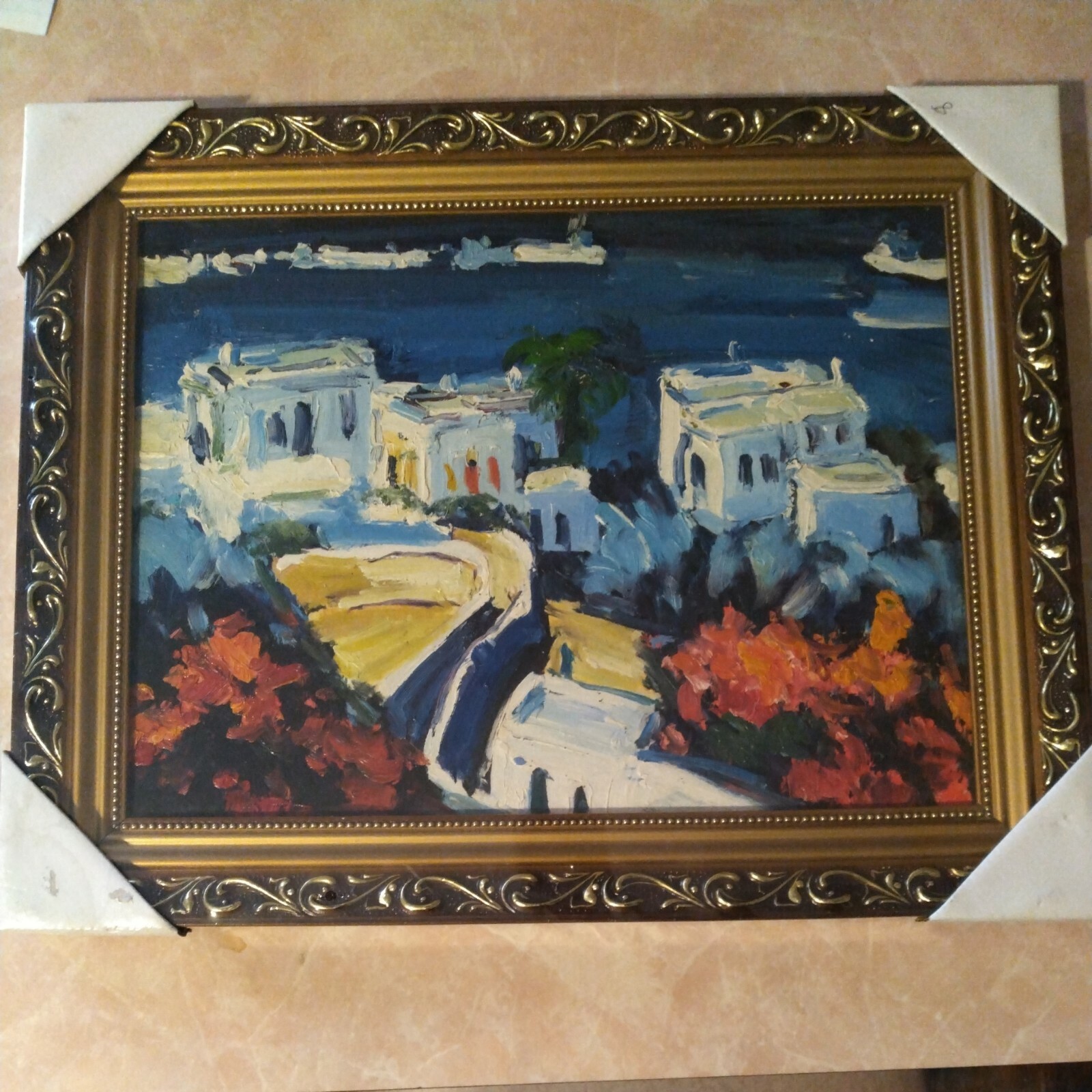 Framed Hand Painted Oil Painting,, 12×16″