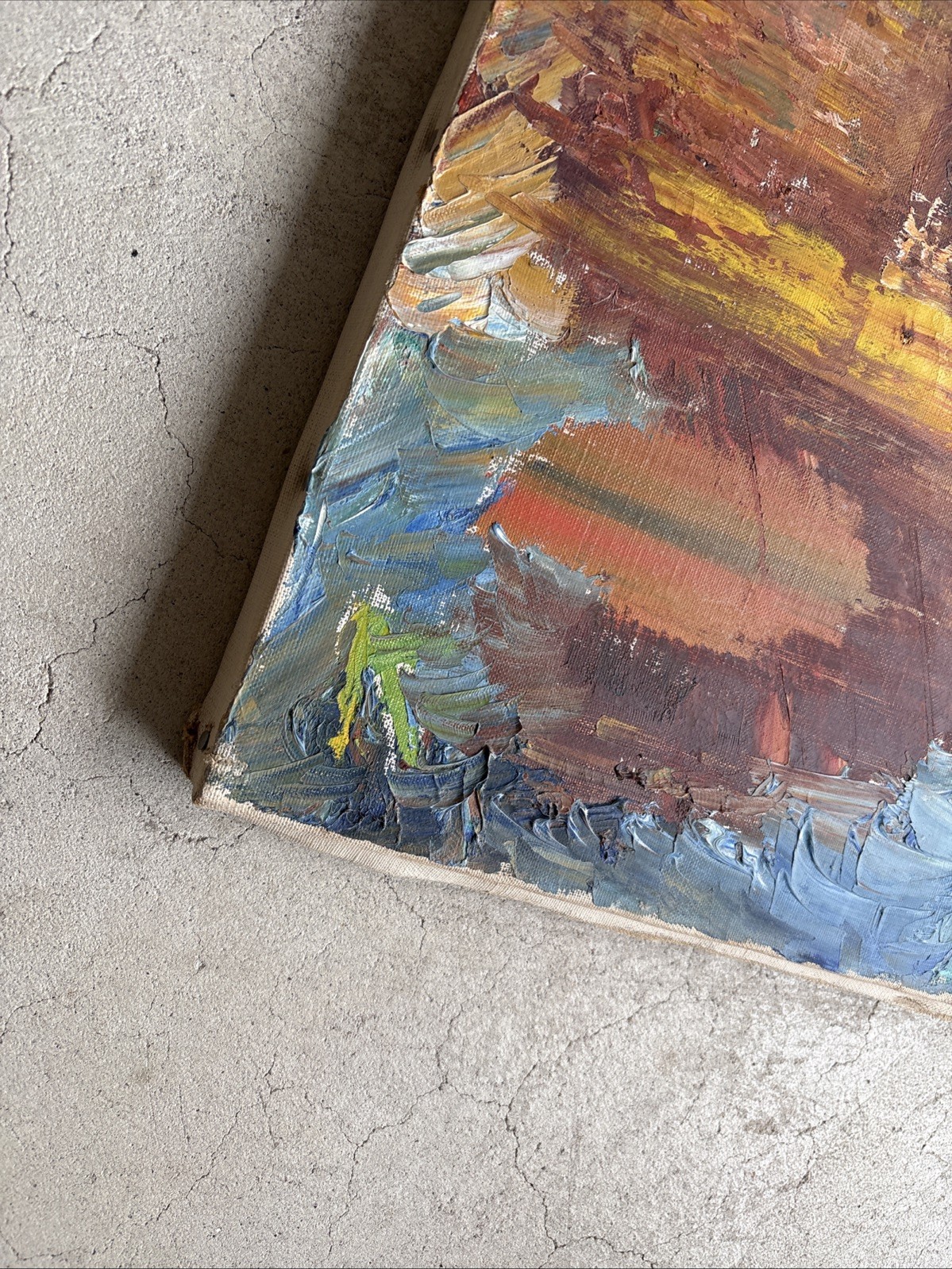 MICHAEL MULHERN (1940-2012) Oil Panting On Canvas 24”x18” Brutalist No Frame