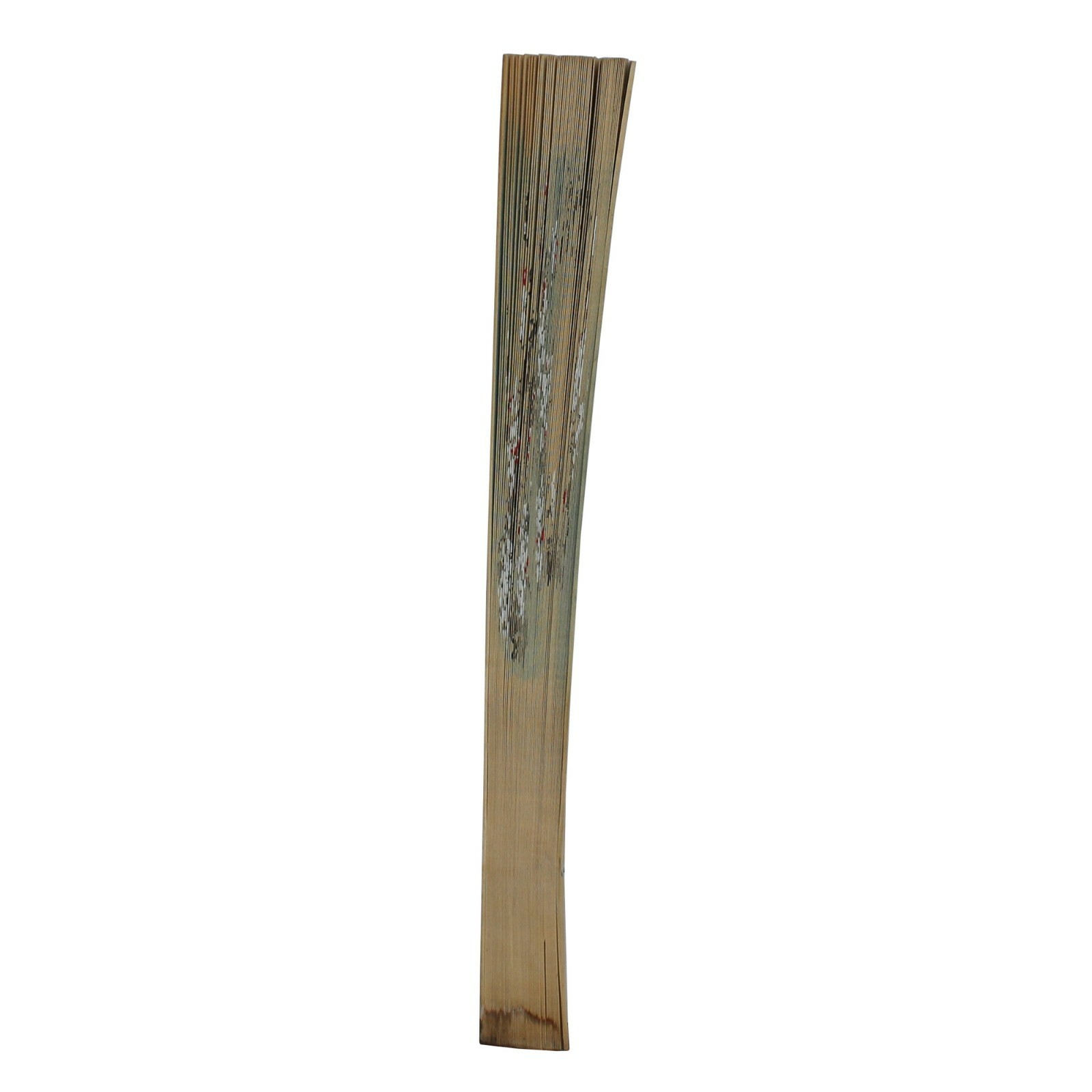 Chinese Handmade Fan Shape Flower Theme Wood Painting cs5636