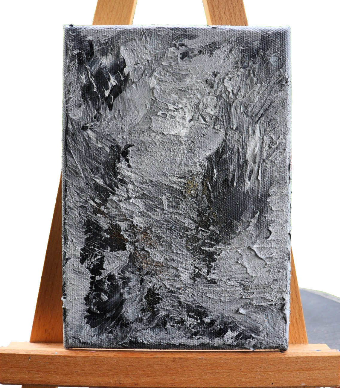 Textured Abstract Painting 5×7, Lasting Stillness, Fragments of Time VII