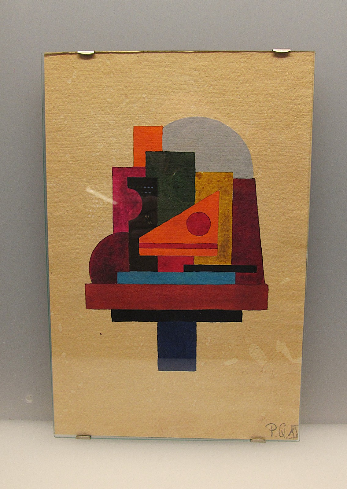Russian avant-garde Bauhaus gouache original Watercolour painting probably 20th century