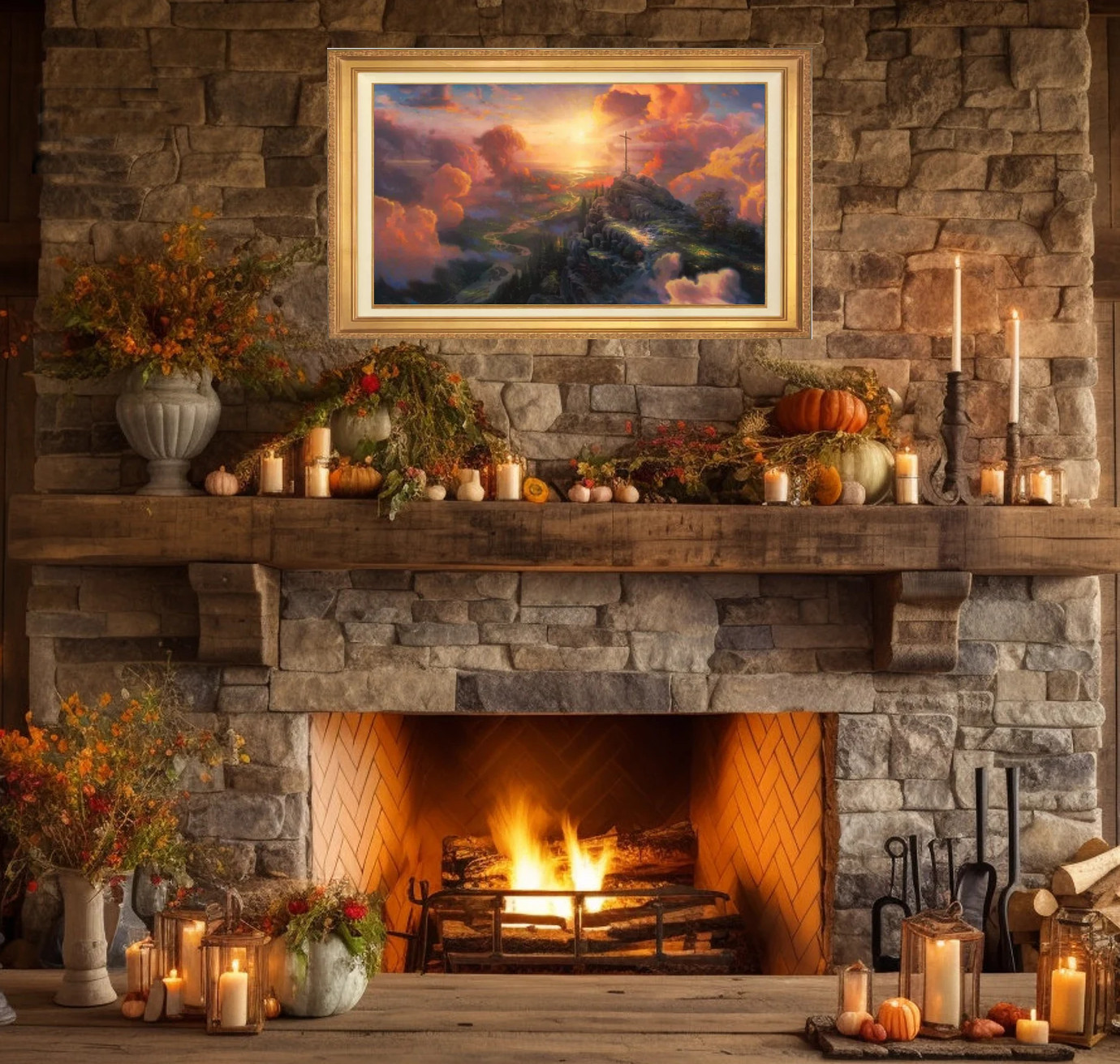 Thomas Kinkade ~ The Cross ~ Gallery Proof 12×24 COA 27/140 Oil on Canvas