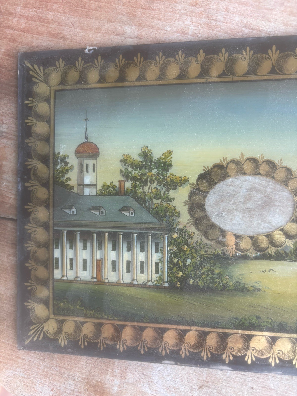 Pillar & Scroll Clock Reverse Painting Replacement Glass, Eli Terry, Buy It Now