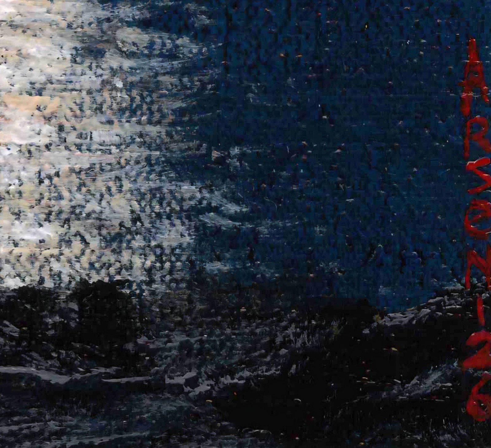 MOON V – Original Oil Miniature 6″x4″ | Moon Reflections Series | NO FRAME