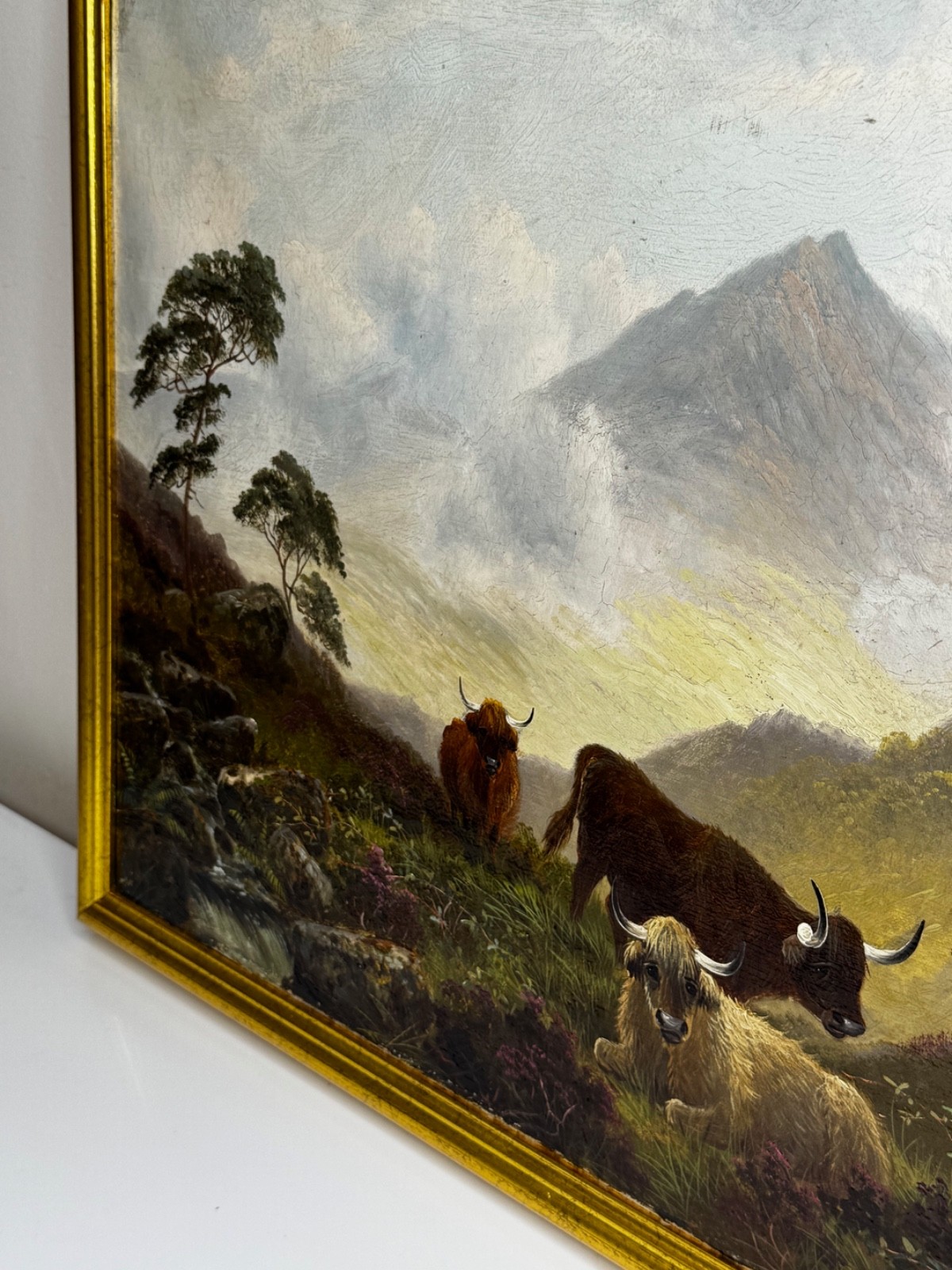 Painting ⛰️ Ben Lawers First Light Morning Mist Highland Cattle Beside Loch Tay