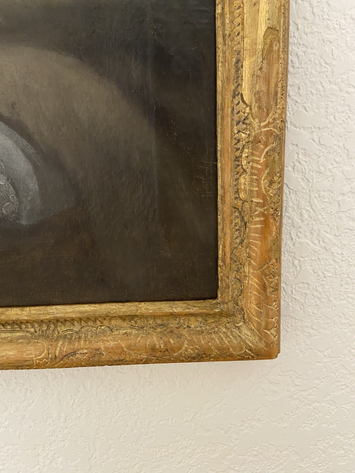 Rare 18th C Saint John Nepomucene Oil Painting Rococo Frame. Smithsonian Museum