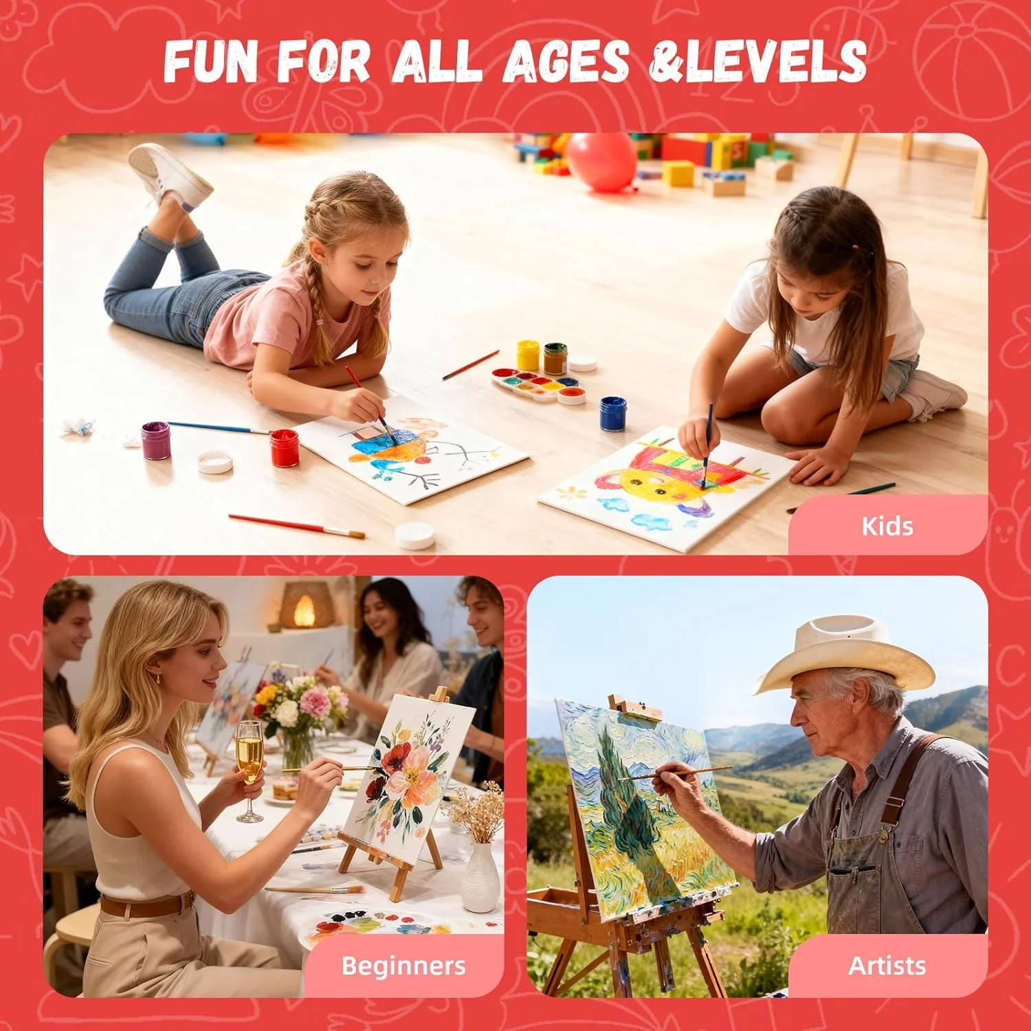 Simetufy 12 Pack 8×10 Canvas Boards for Painting, Blank Flat Canvas Panels Art P