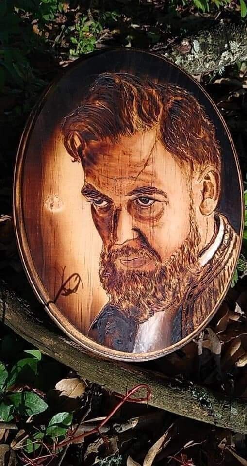 Wood Burning/Glass Etching Single/Family Portraits. Shirt Designs Custom made!