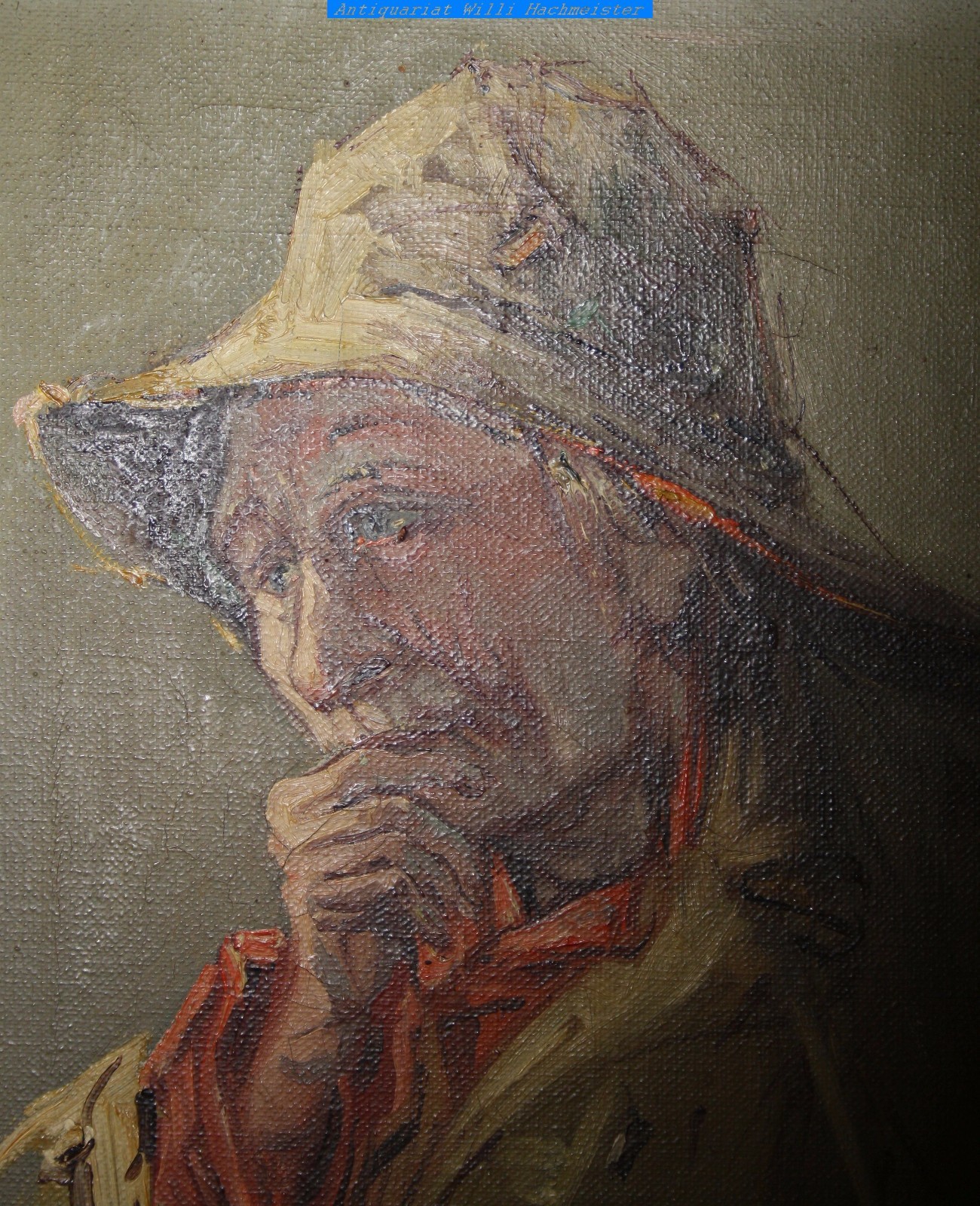 Maritime Breast Portrait, Signed – Oil / Canvas 30x24cm / Shellac Frame 45.5×40.0cm