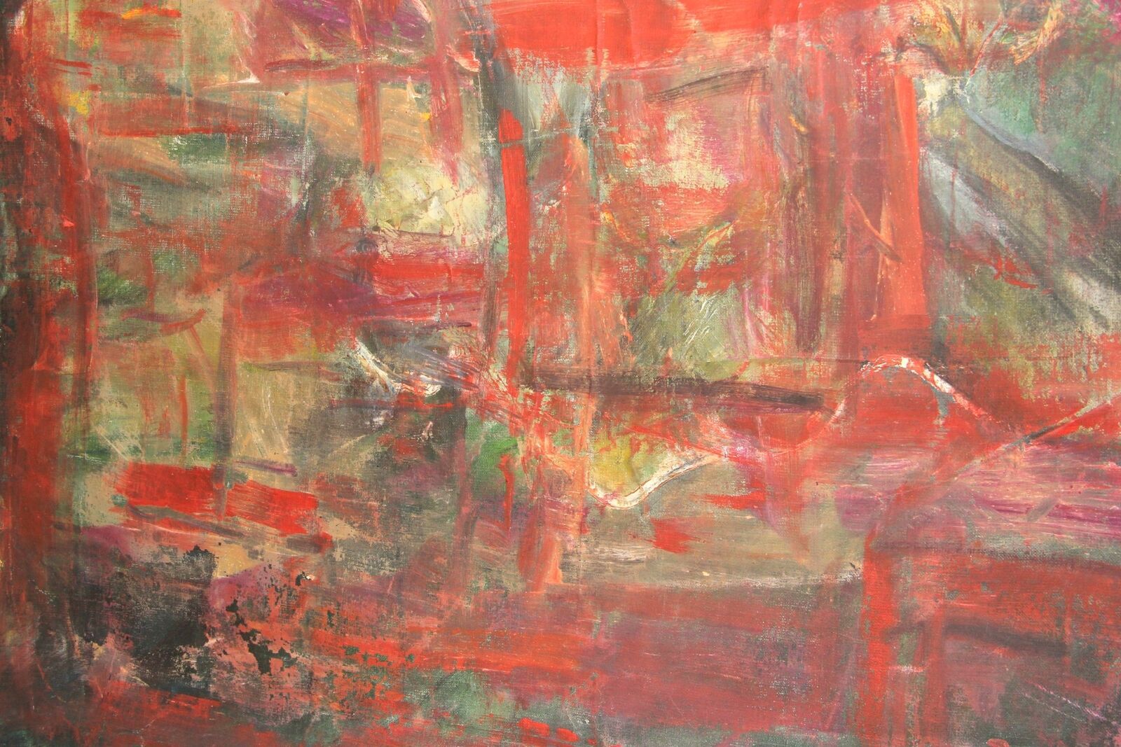 Vintage oil painting abstract landsacpe
