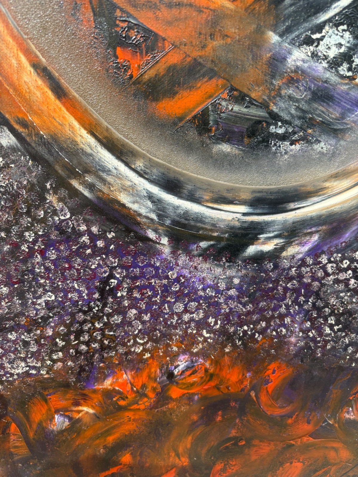 Lore Authentic Abstract oil painting «Cosmic Dust» 18X24