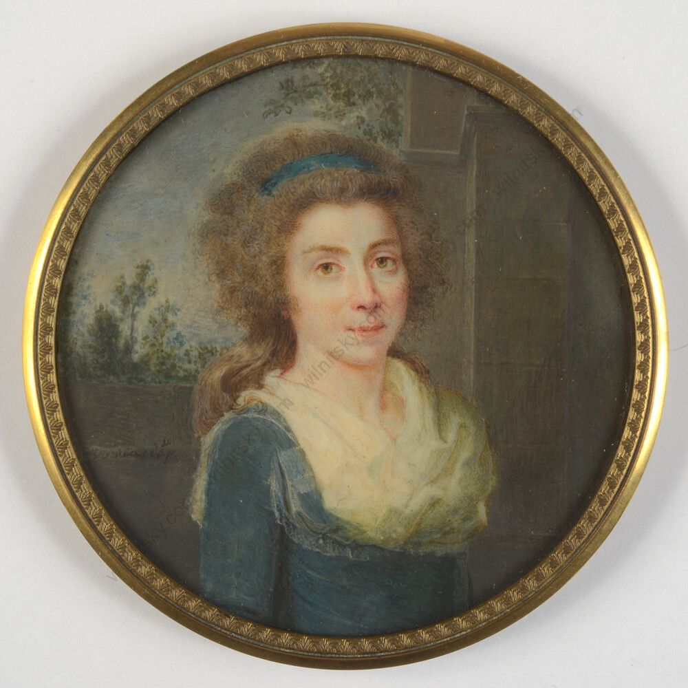 Jean-Francois Strasbaux (fl. 1787/1824) «Lady on the park terrace», ca. 1790