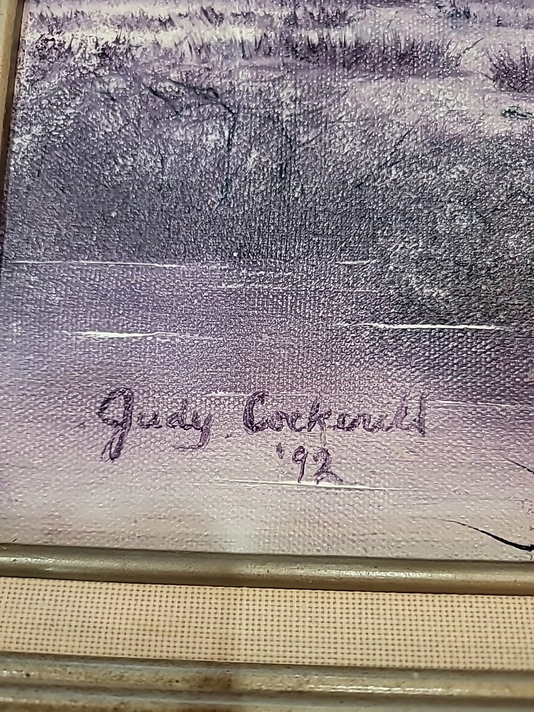 Oil painting Original framed 17.5 x 14.5 Inches By Judy C 1992
