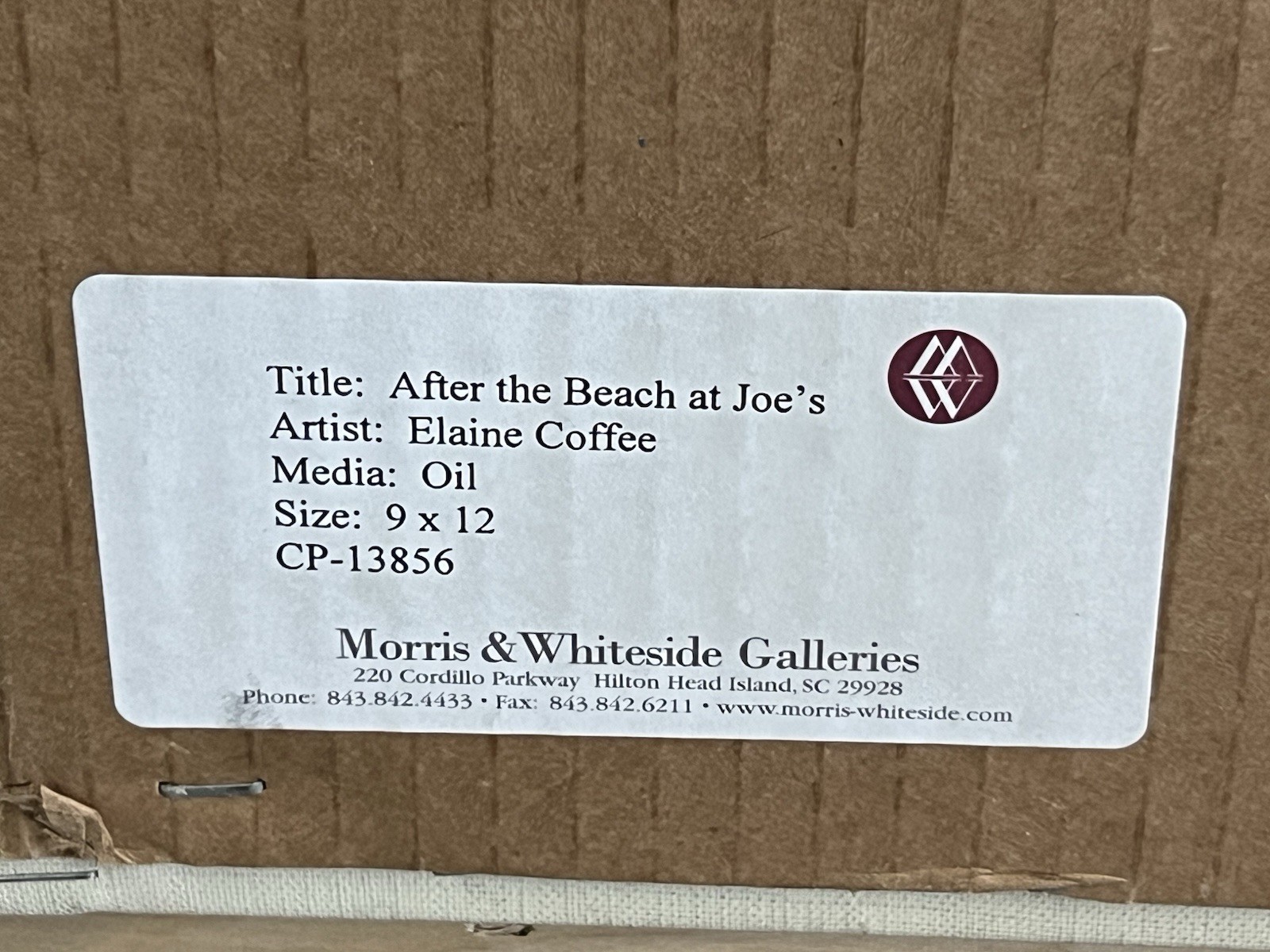 Elaine Coffee Original Painting “After The Beach At Joe’s” -20×17” Framed