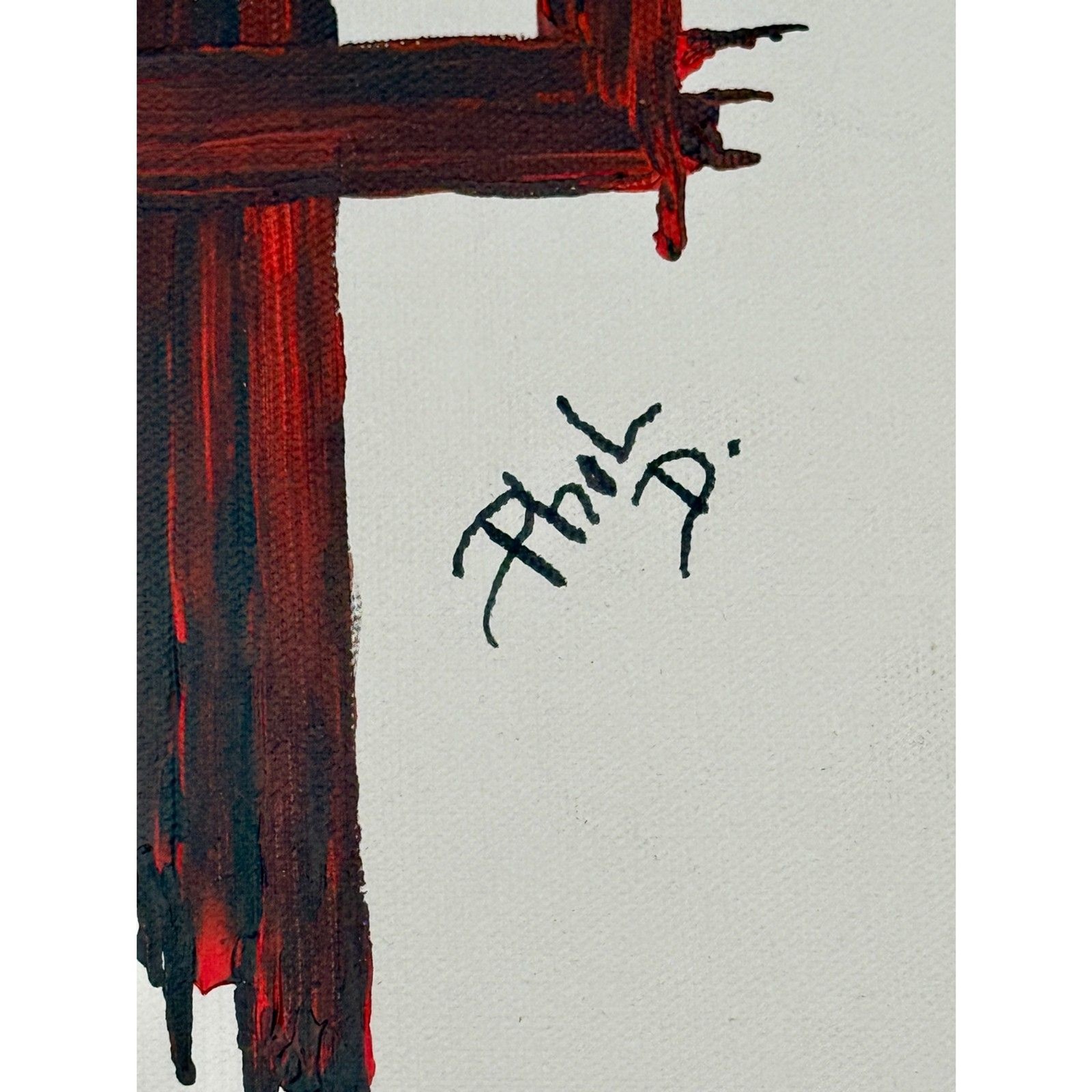Abstract Geometric Painting Signed Phil D Framed