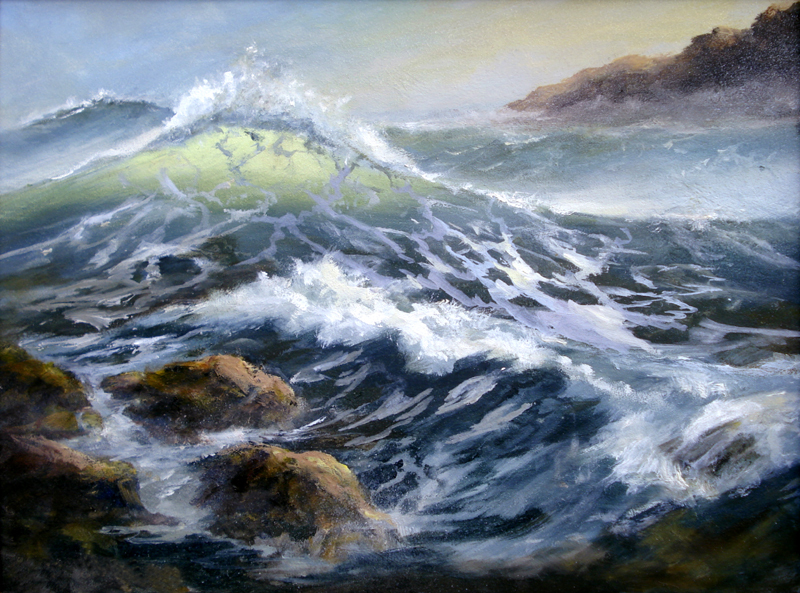 Canvas Print Oil painting Picture Ocean waves HD printed on canvas L171