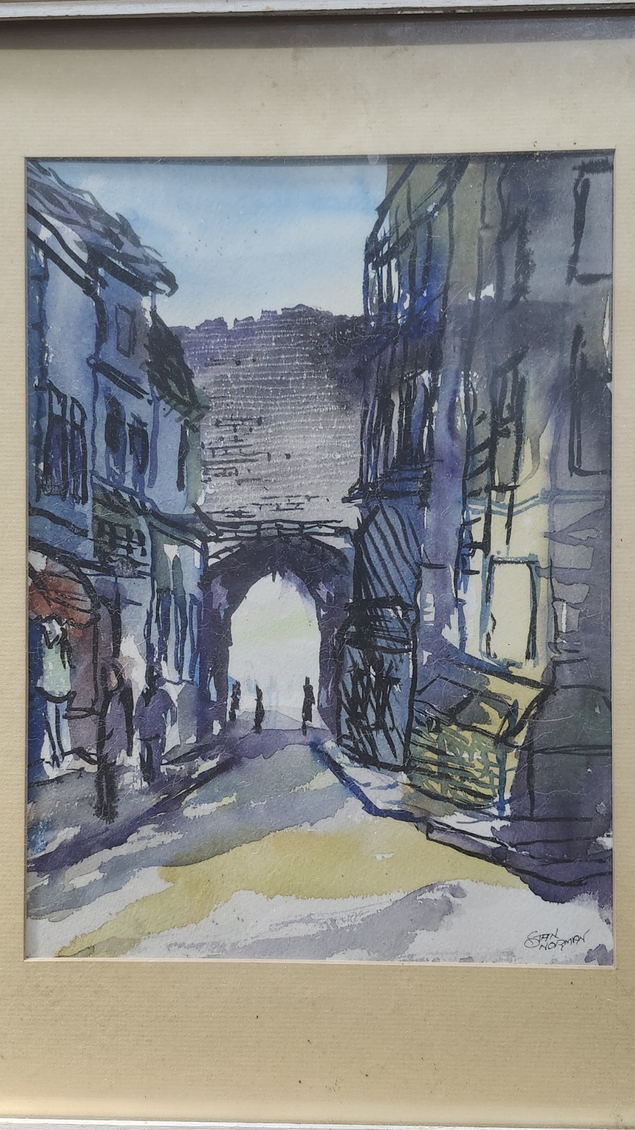 Vintage Original Watercolor Framed Painting
