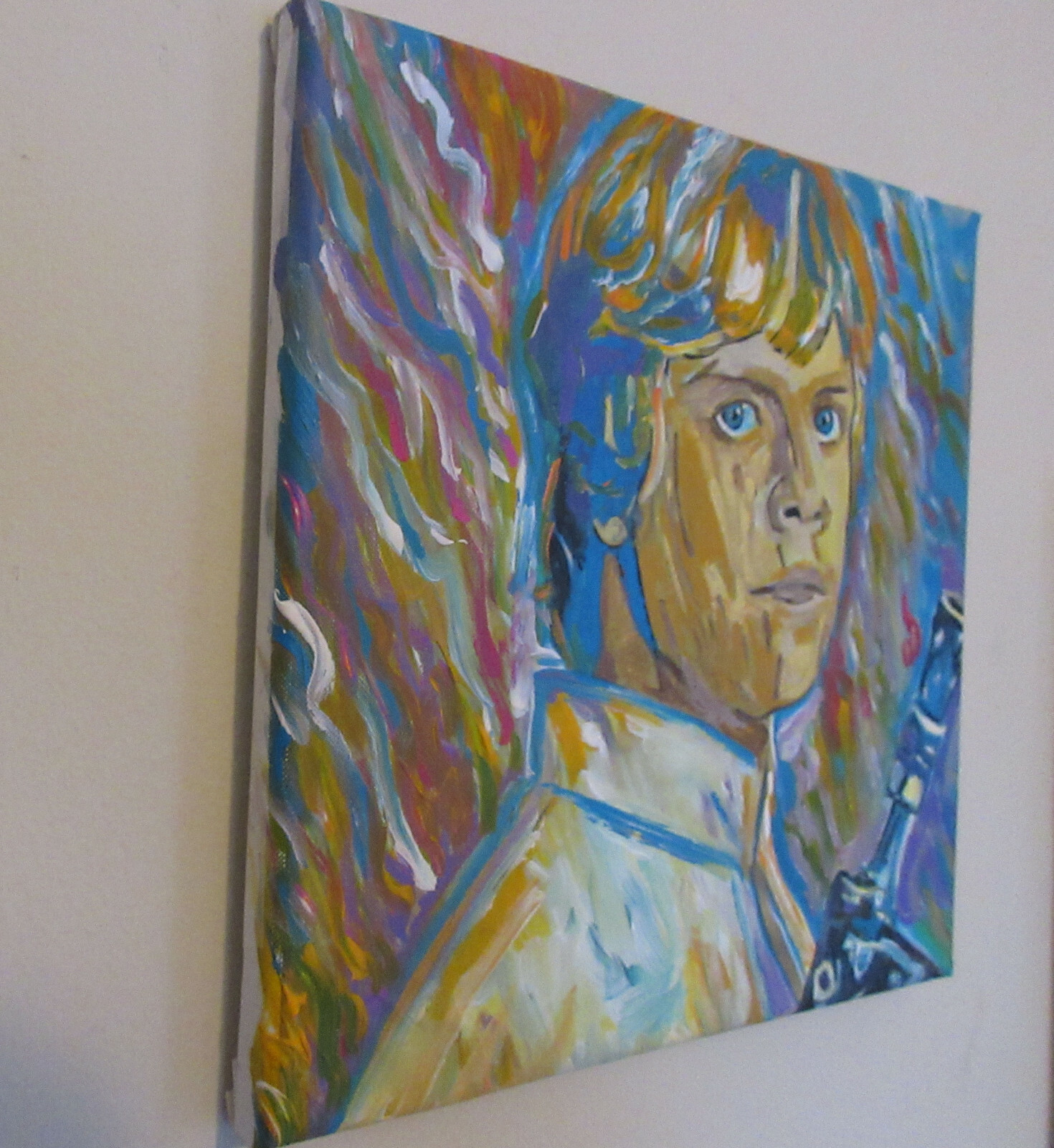 Star Wars Luke Skywalker SCI Fi Original Pop Graffiti Spray Paint Art 10″ x » 10