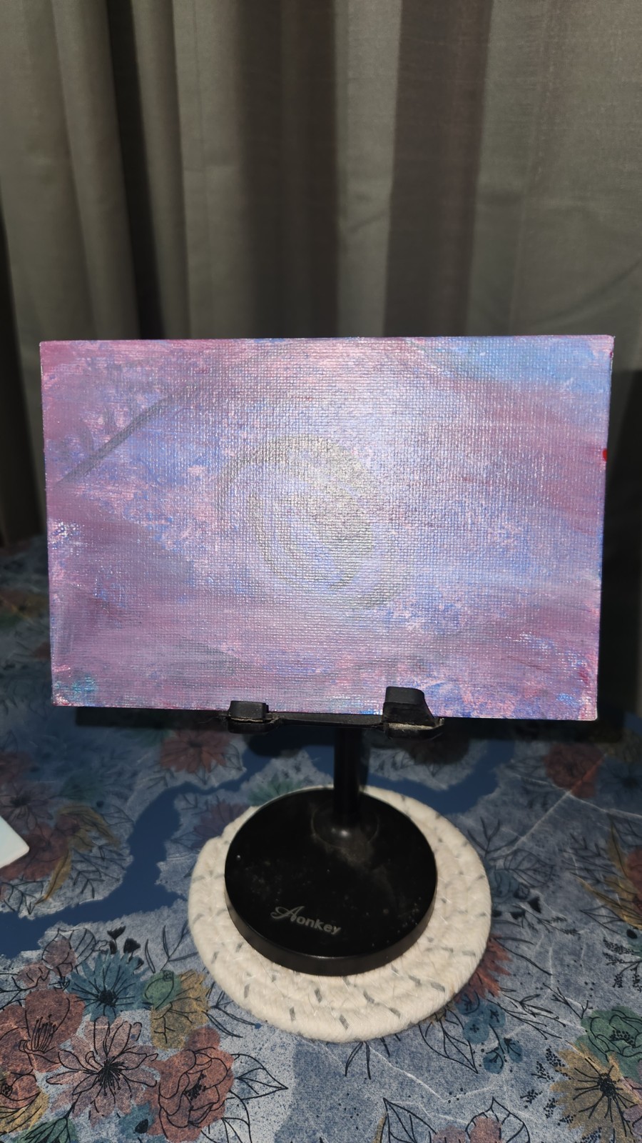 AEOC Acrylic MINATURE PAINTING 2.5 in x 3.5 in on canvas