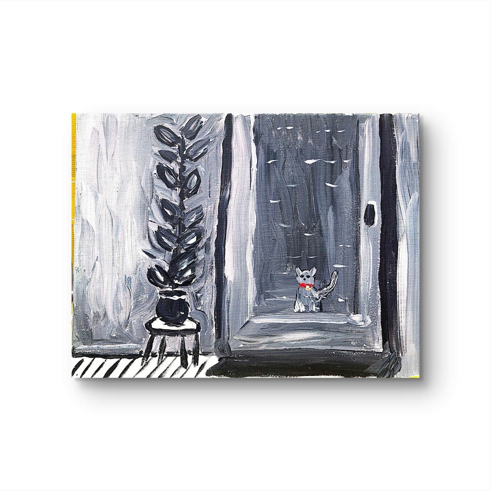 The Later Years In Cat’s Life 5 Of 6 In Orginal Modern Art Series 11×14 Acrylic