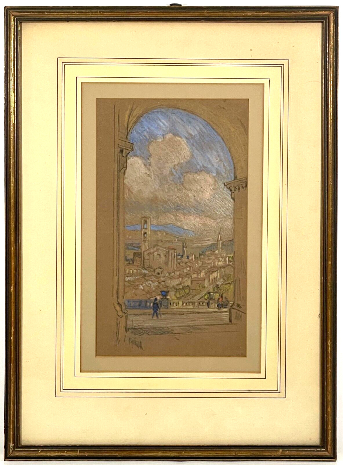 Listed Artist Joseph Pennell (1857-1926) Signed Painting w/Christie’s Provenance