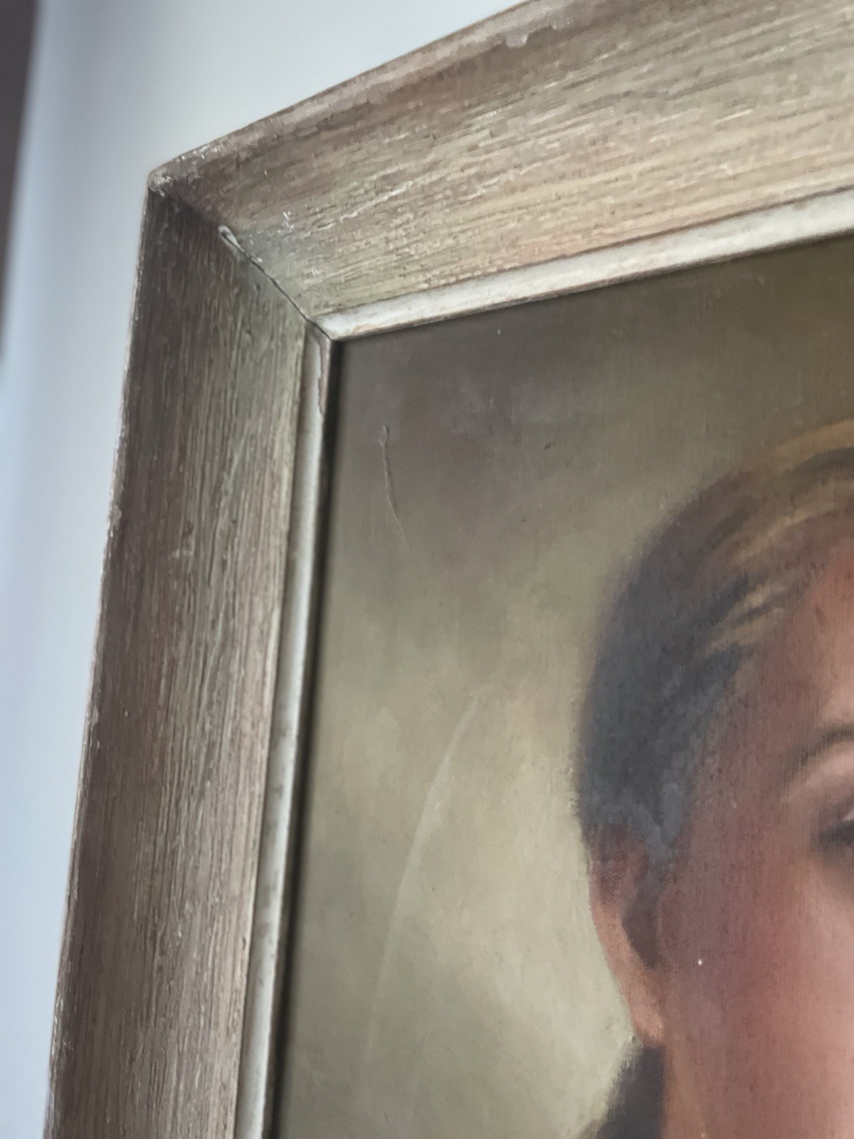 VINTAGE ORIGINAL OIL PORTRAIT PAINTING UNKNOWN JANE GORGEOUS FEMALE MODEL MCM