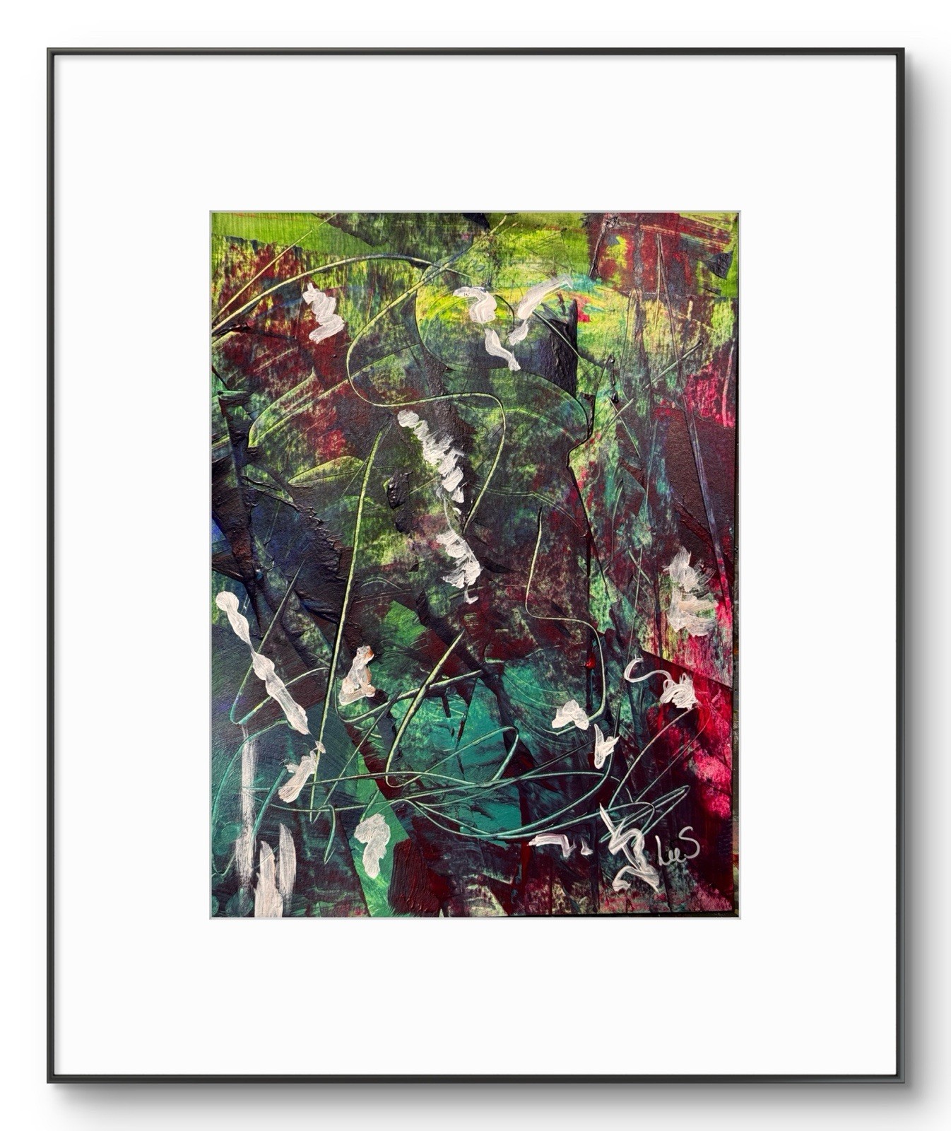 Original Abstract Expressionism 9X12 Groundcover Paper Ink Handmade Signed 14