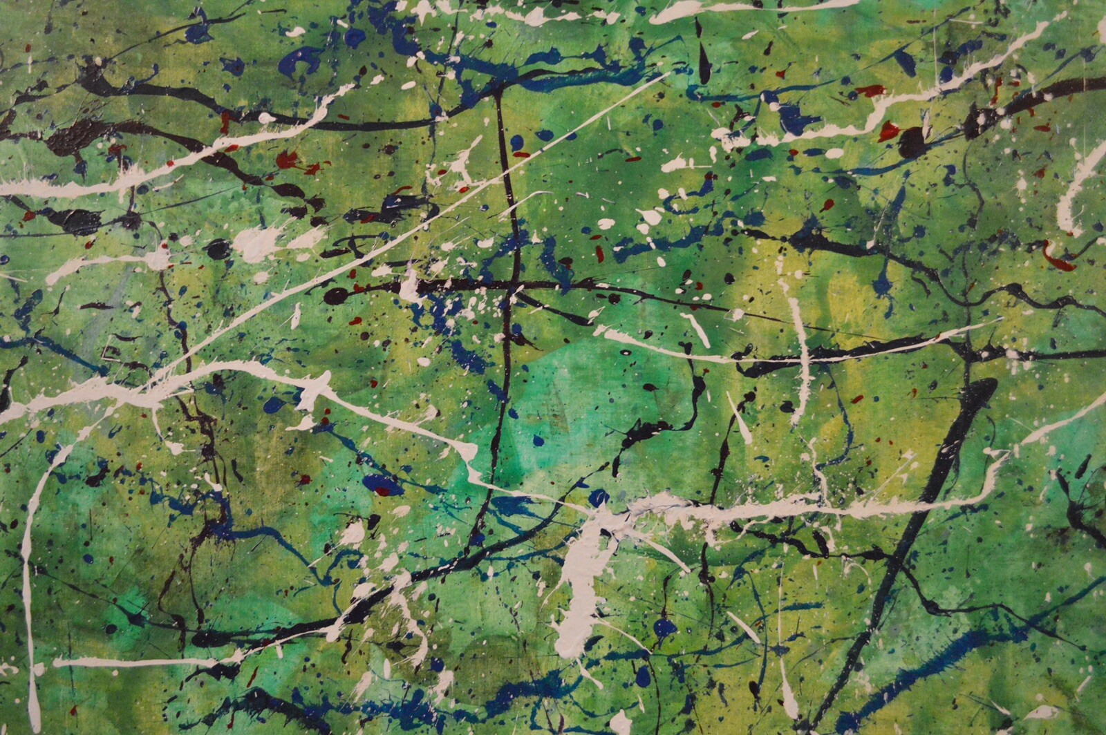 Pollock/Richter style￼ Professional Painting 81” X 62”(6ft 9in)Abstract Modern