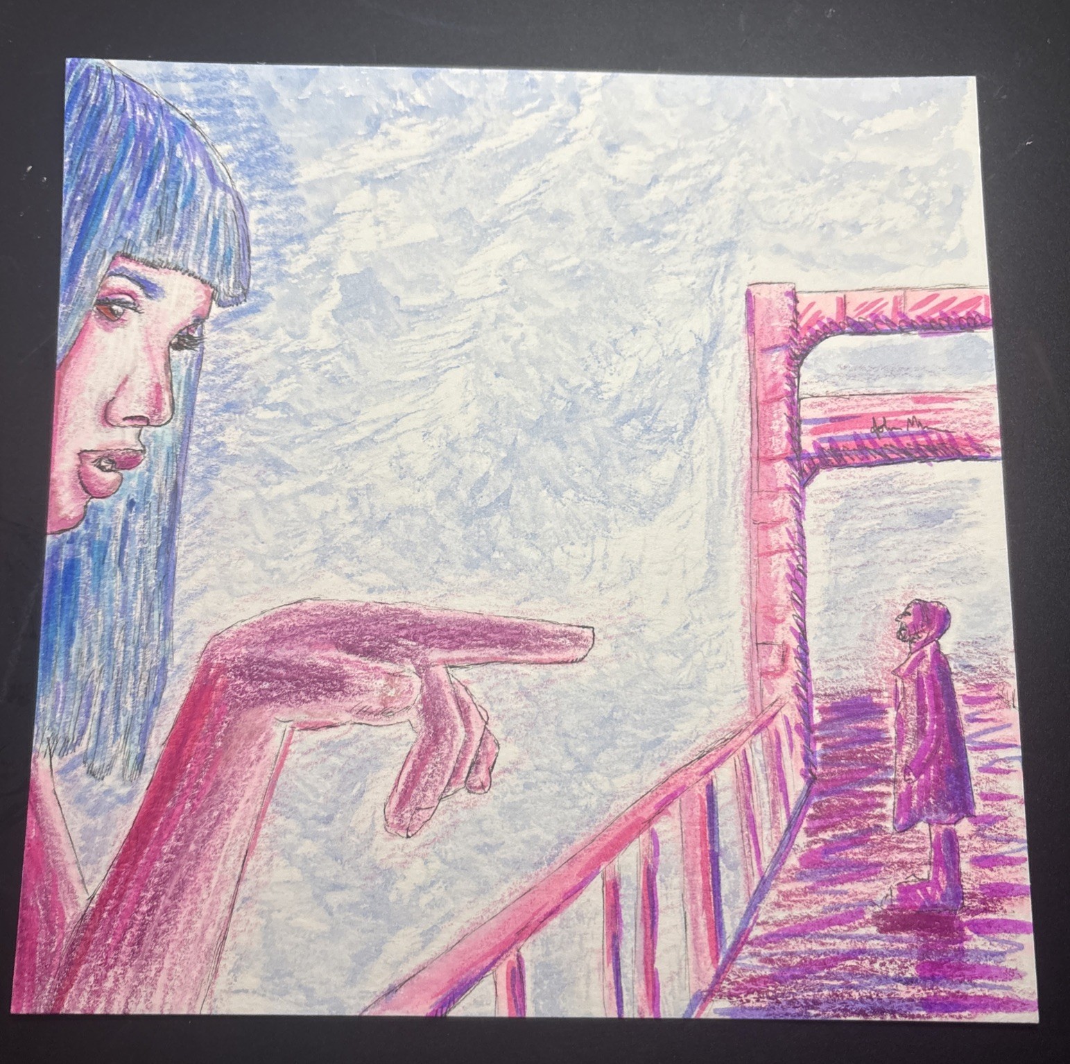 “You Look Lonely” Blade Runner 2049 Original Artwork Ana de Armas, Ryan Gosling