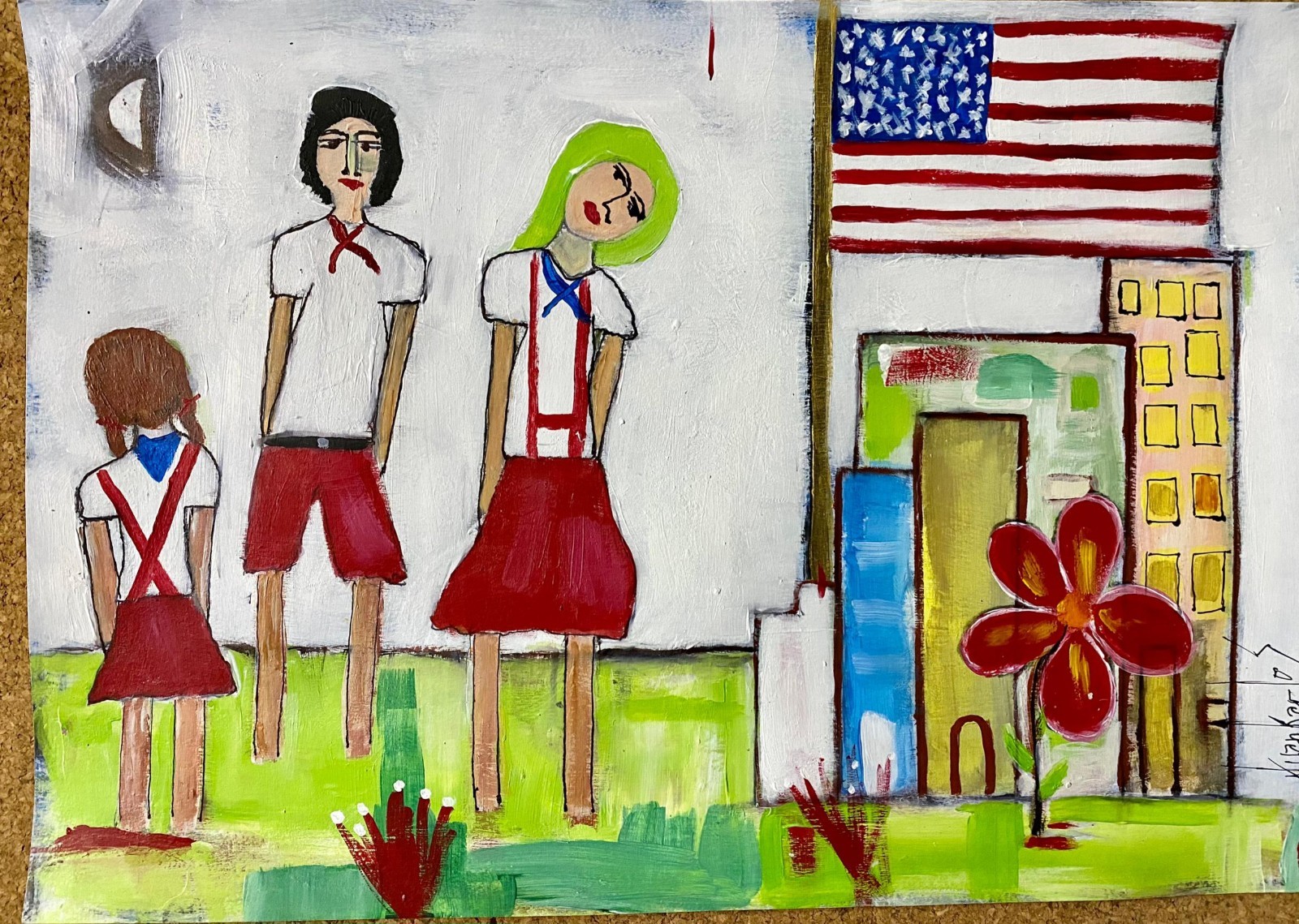 Juan Karlos cuban Acrylic On Cardboard 43×30 Cm . «Ojala Amanesca En Miami»