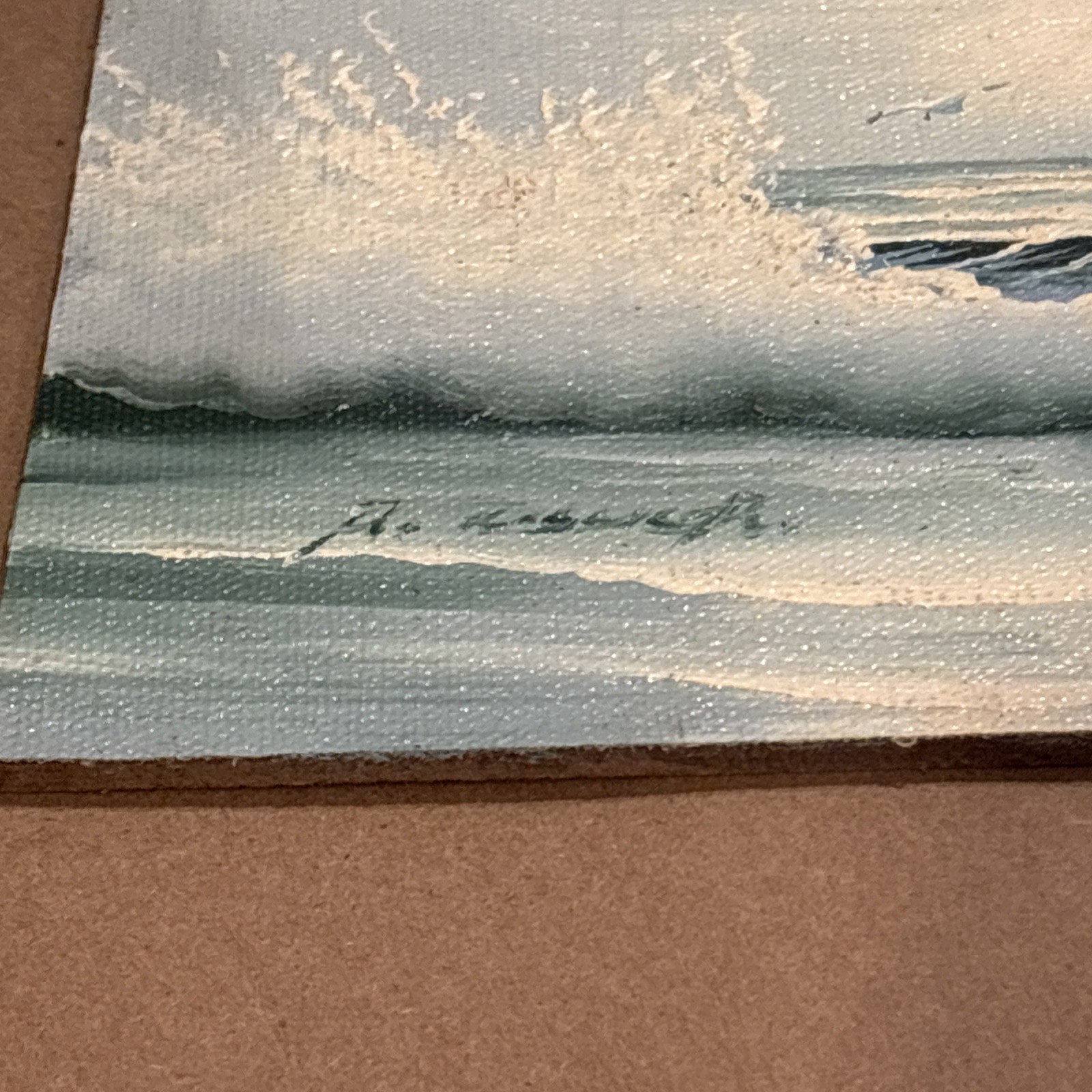 Original hand signed oil painting 5 x 7 inch mounted on board