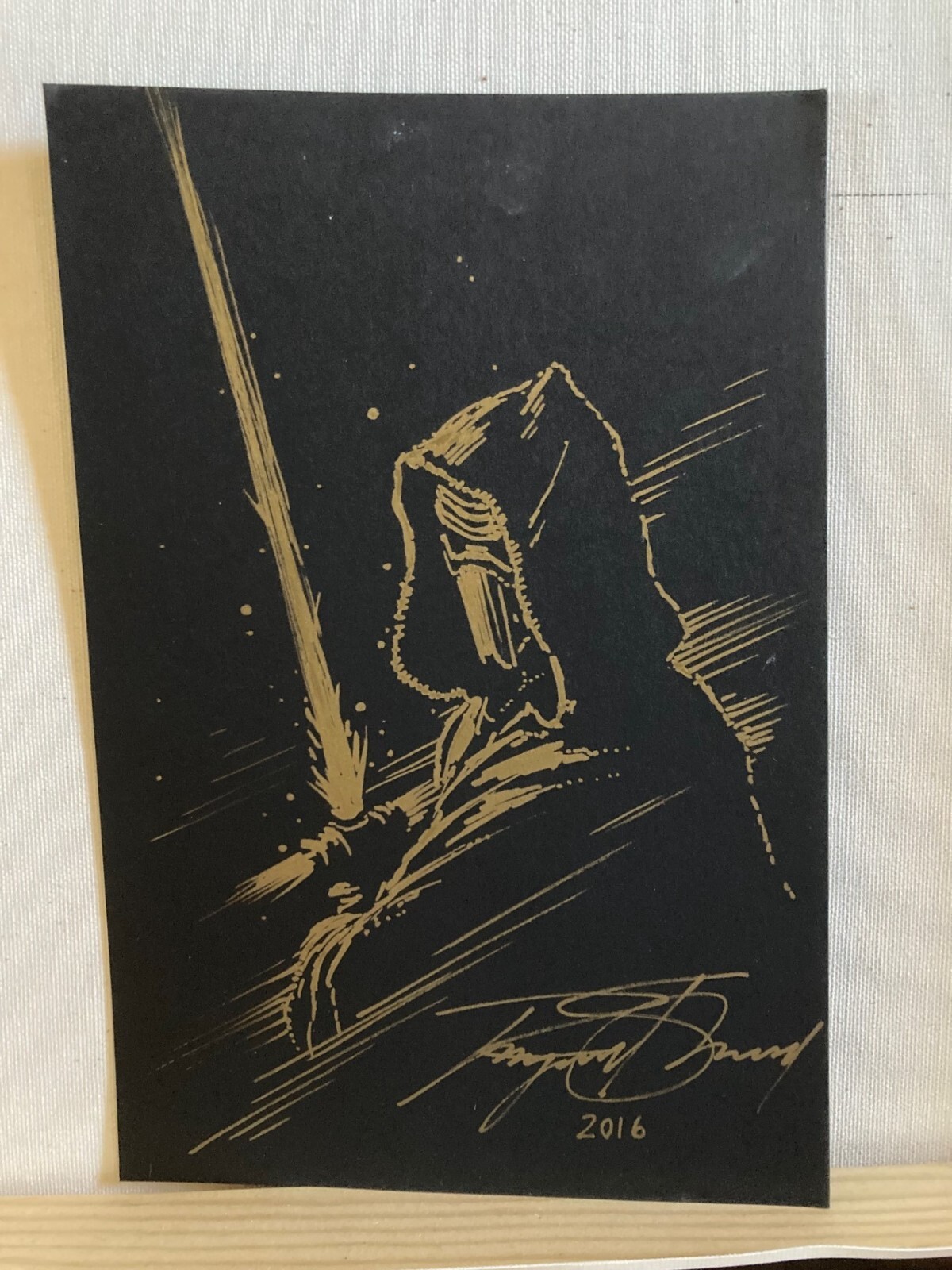 Raymond Swanland Original Art – Kylo Ren 6″ x 9″ Star Wars – Signed