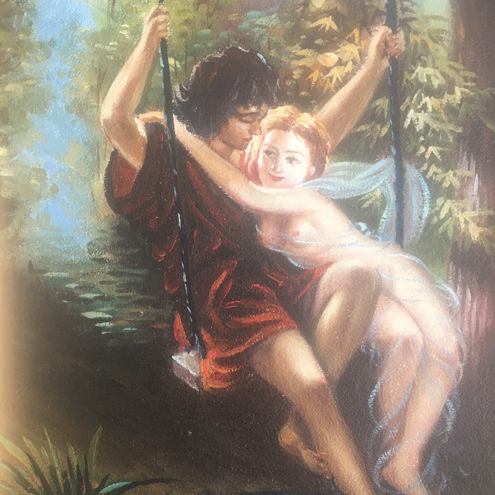 Original Reproduction of Pierre Auguste Cot’s Springtime Signed Framed 18″ x 16″