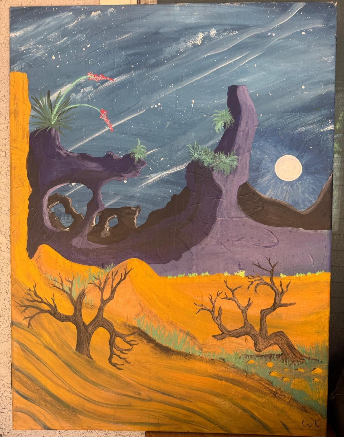A painting by a self-taught artist – Arizona desert.