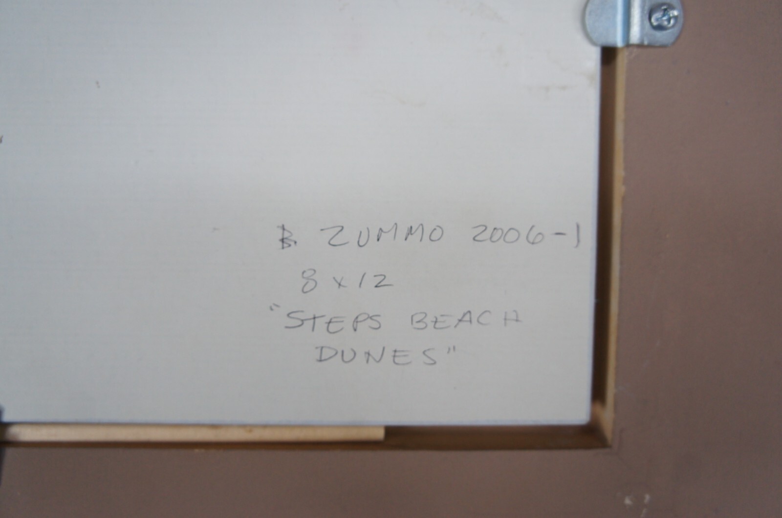 2006 Lori Zummo Steps Beach Dunes Nantucket Seascape Oil on Board Painting 20″