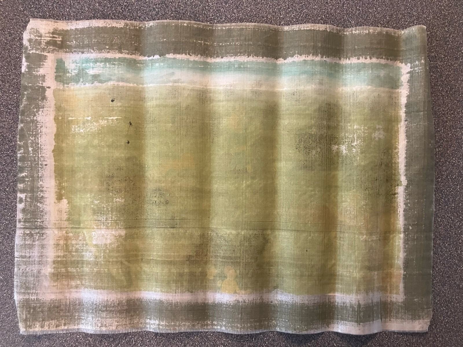Rajasthani mughal painting on silk like material. Rare!!