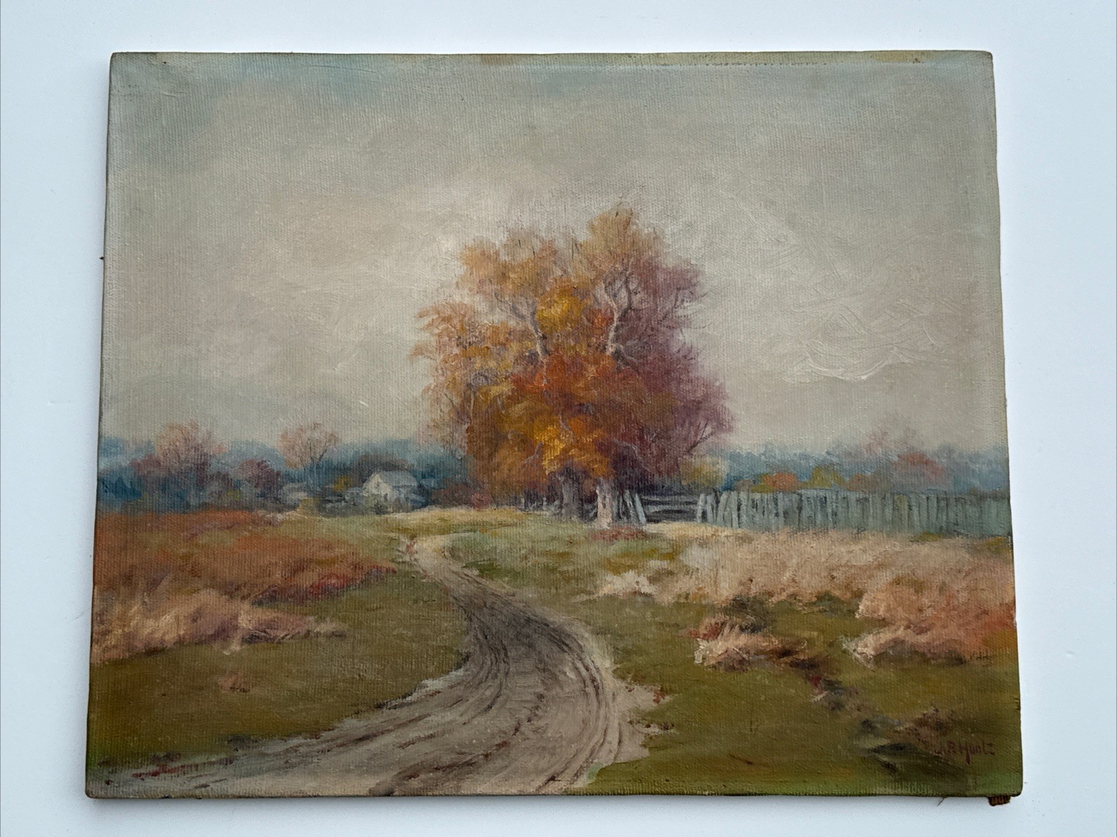 ANTIQUE IMPRESSIONIST LANDSCAPE PAINTING JOHN POWELL HUNT FAMOUS CANADIAN 1910’S