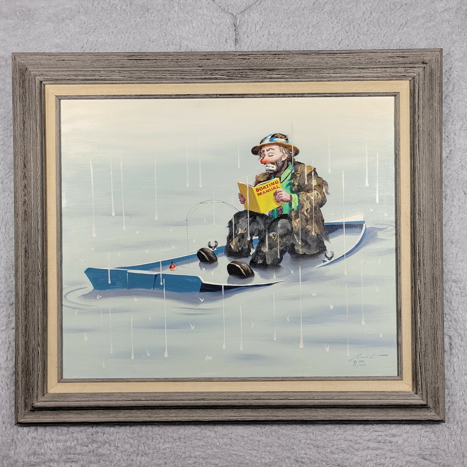 Rust Clown Fishing Boat Framed Art Print Signed Limited Edition 27/250