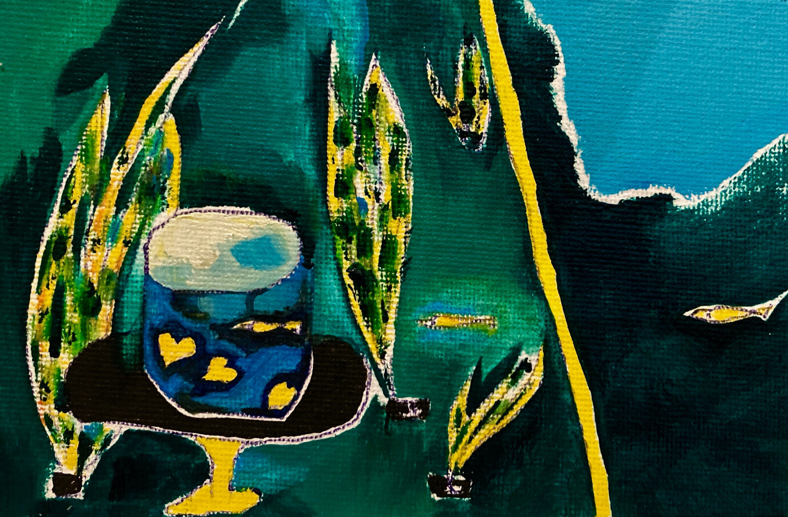 Fish: oil painting on canvas (6″ x 4″)