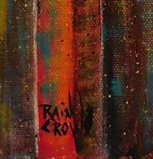 Abstract City Painting Original Art by Rain Crow