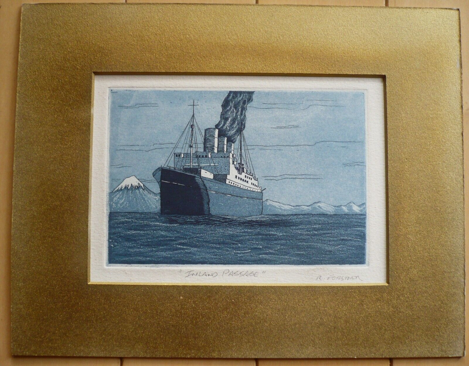 ROBERT FORSTNER, PENCIL SIGNED VINTAGE PRINT COLOR ETCHING, MODERN & LISTED ART