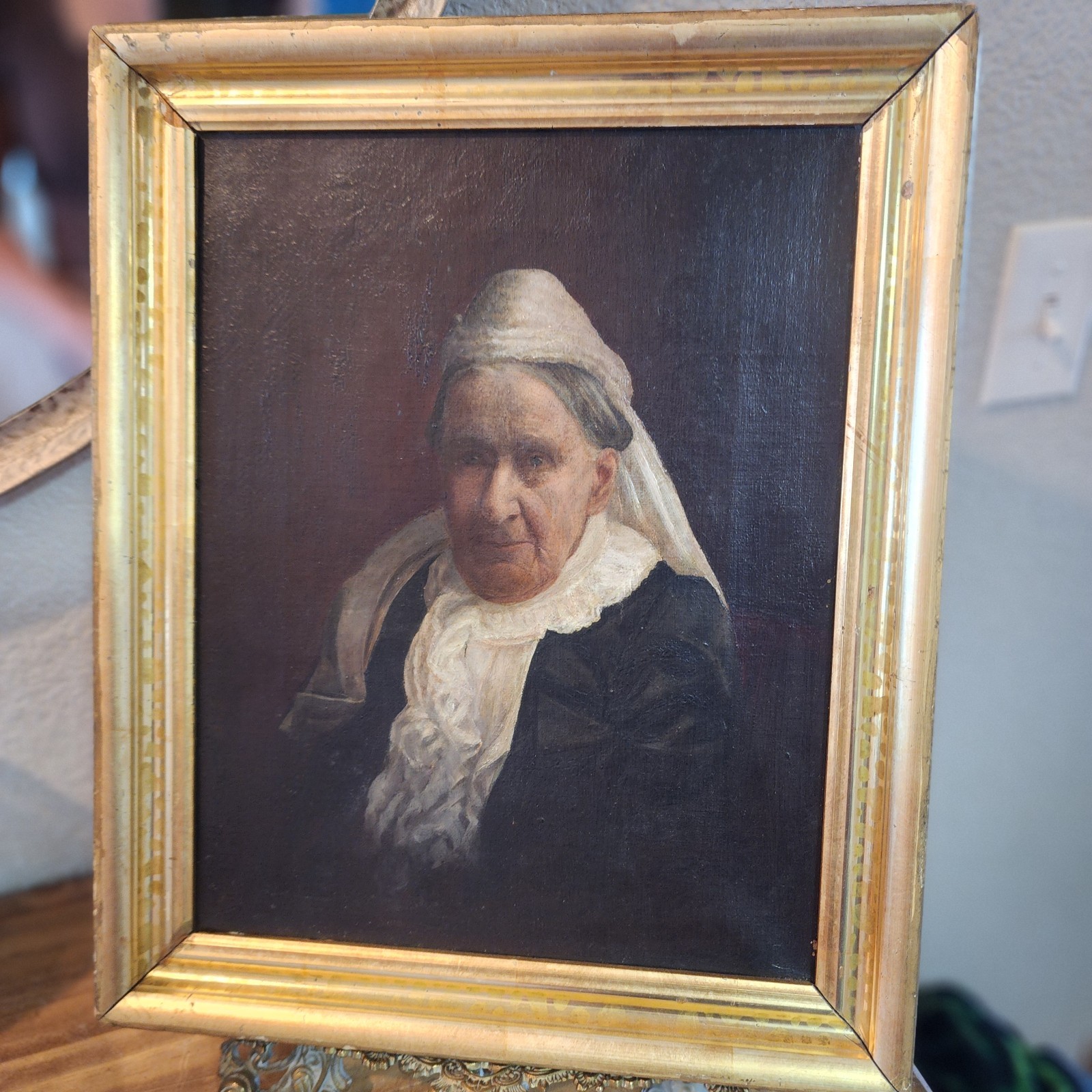 Antique 1800’s Dutch/German School Oil Painting on Canvas, Framed