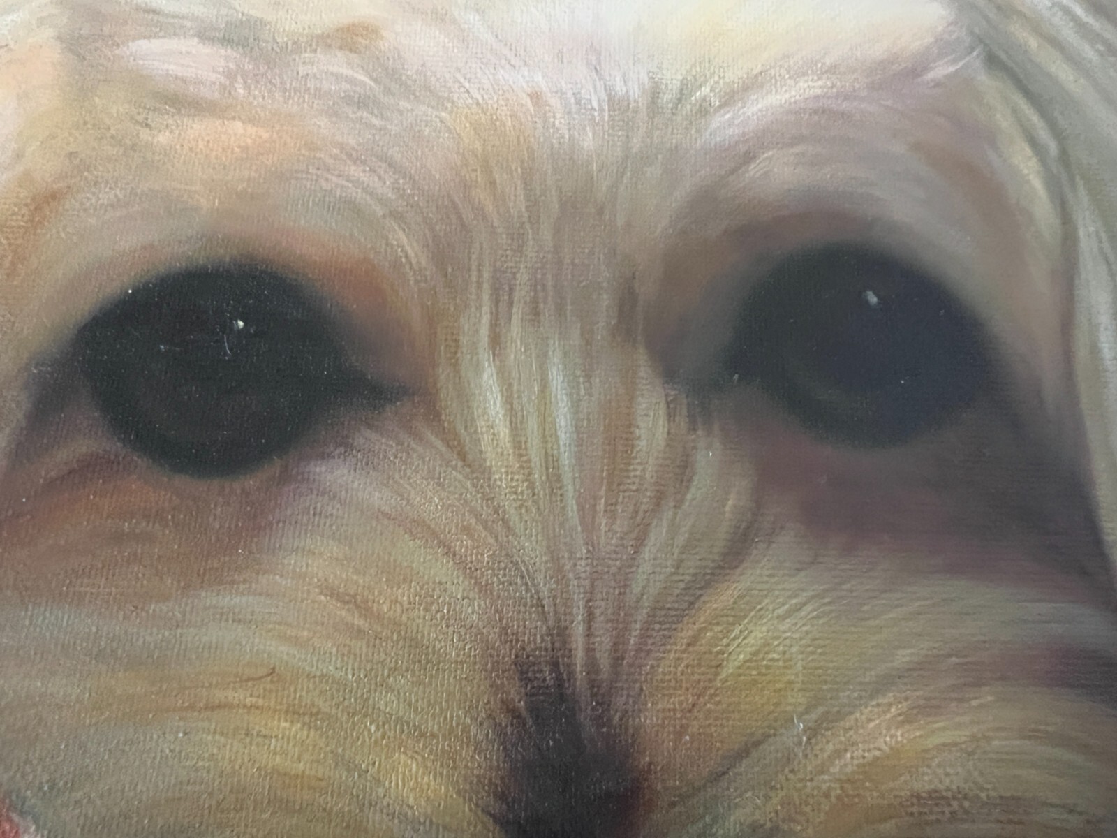 Dog Pet Portrait Hand-painted and Signed Oil Painting