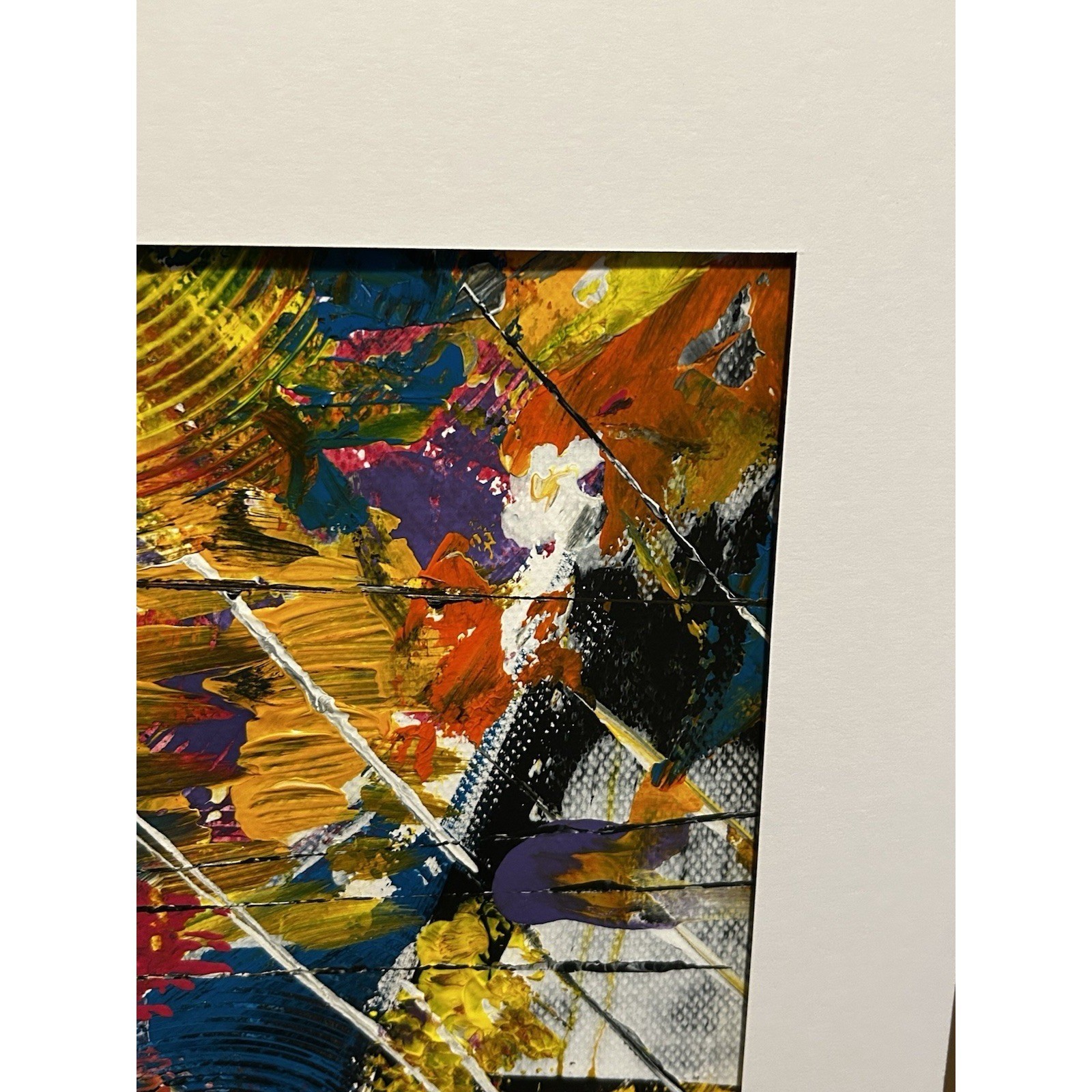 Jodiann Post Paper Painting Acrylic Modern Art Matte Abstract Titled Vertigo