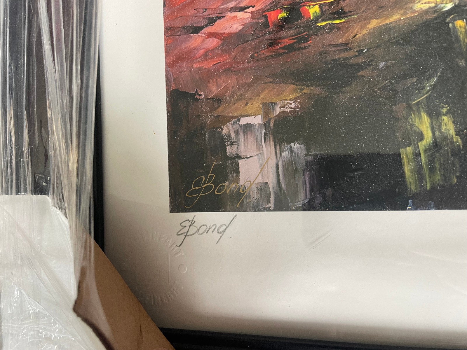 🔥 Elena Bond «Urban Reflection» Original Mixed Media on Paper Signed EST $3500
