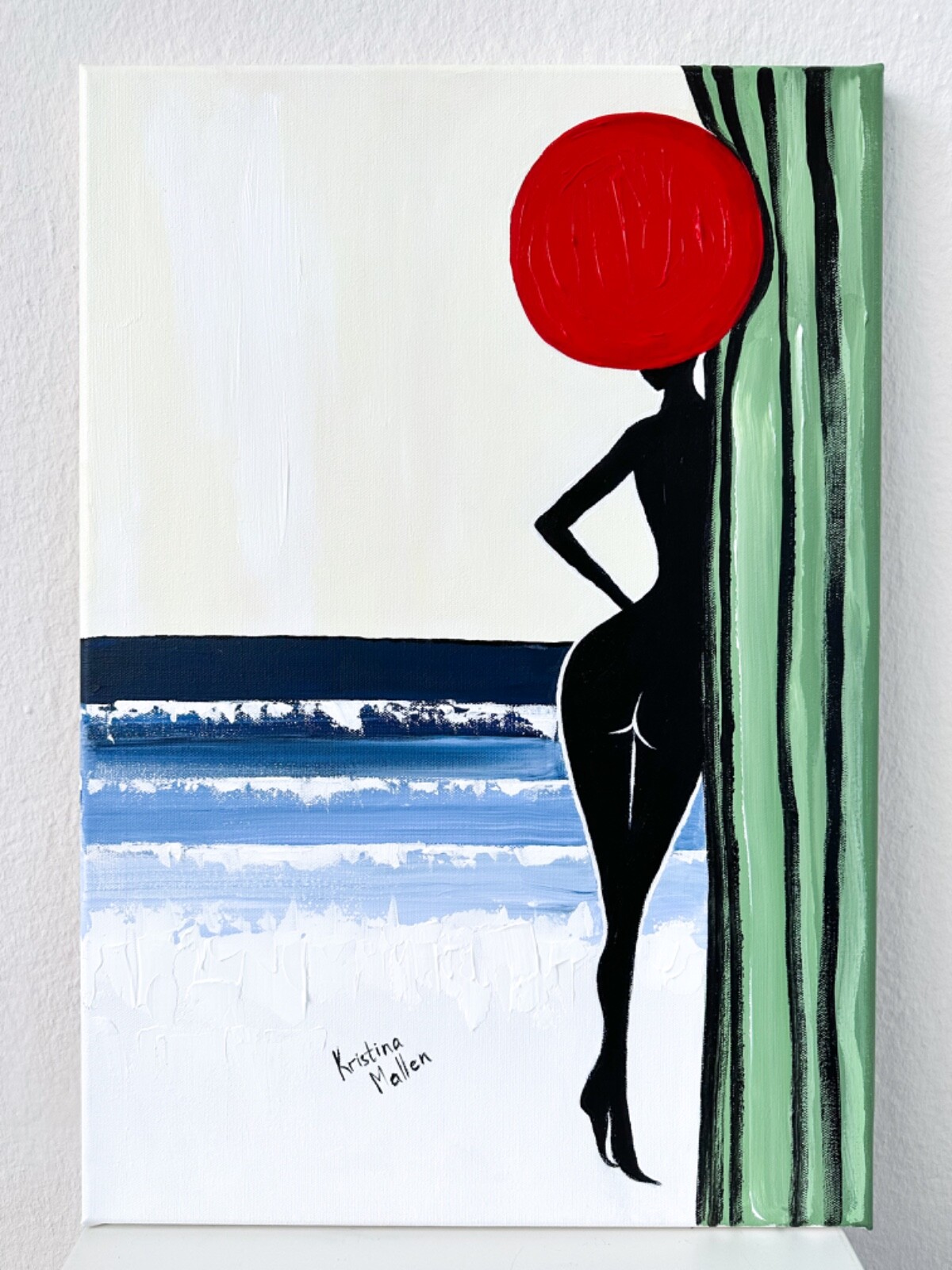 L’Observateur de la Mer, Kristina Mallen | Original Unique Painting on Canvas