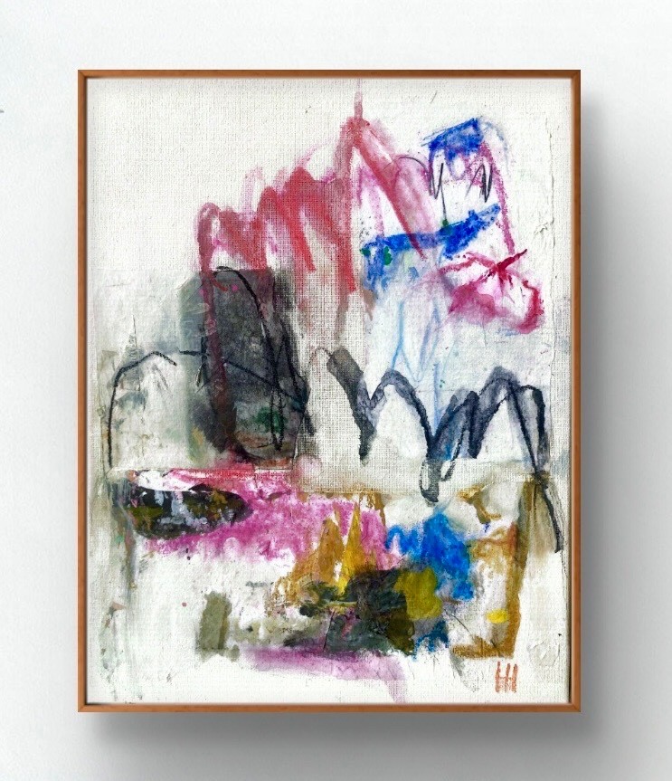 Hand Painted Original Abstract Acrylic 11×14 Canvas Painting, Holly Hammond