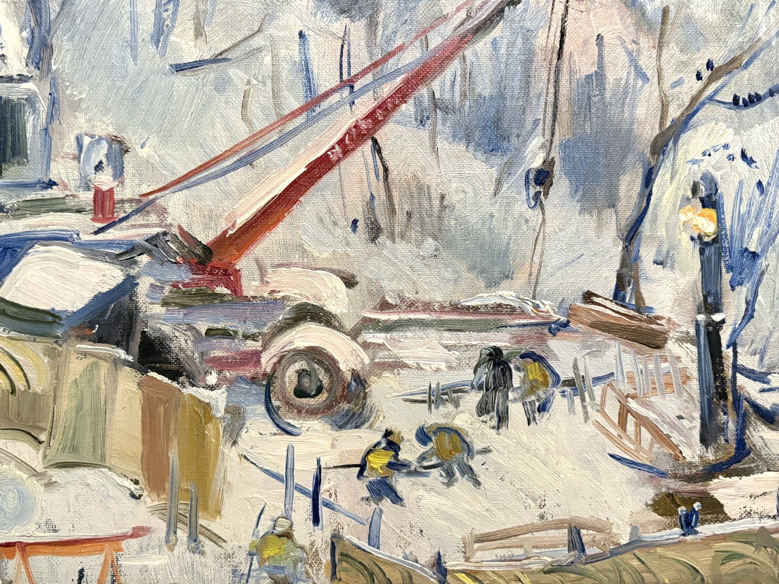 20th c. AMERICAN SCENE MODERNIST PAINTING Ashcan School Social Realist 1940s