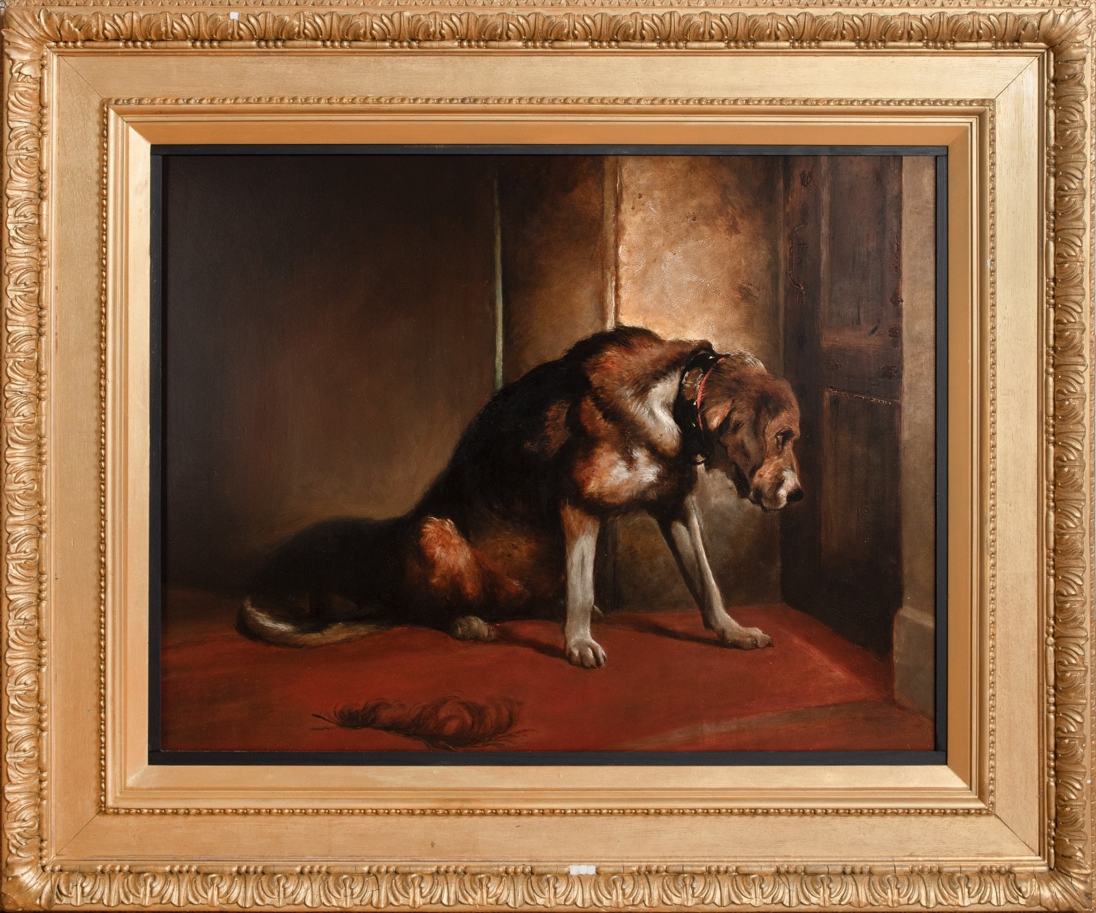 Large 19th Century Hunting Hound Dog Waiting For Master SIR EDWIN LANDSEER