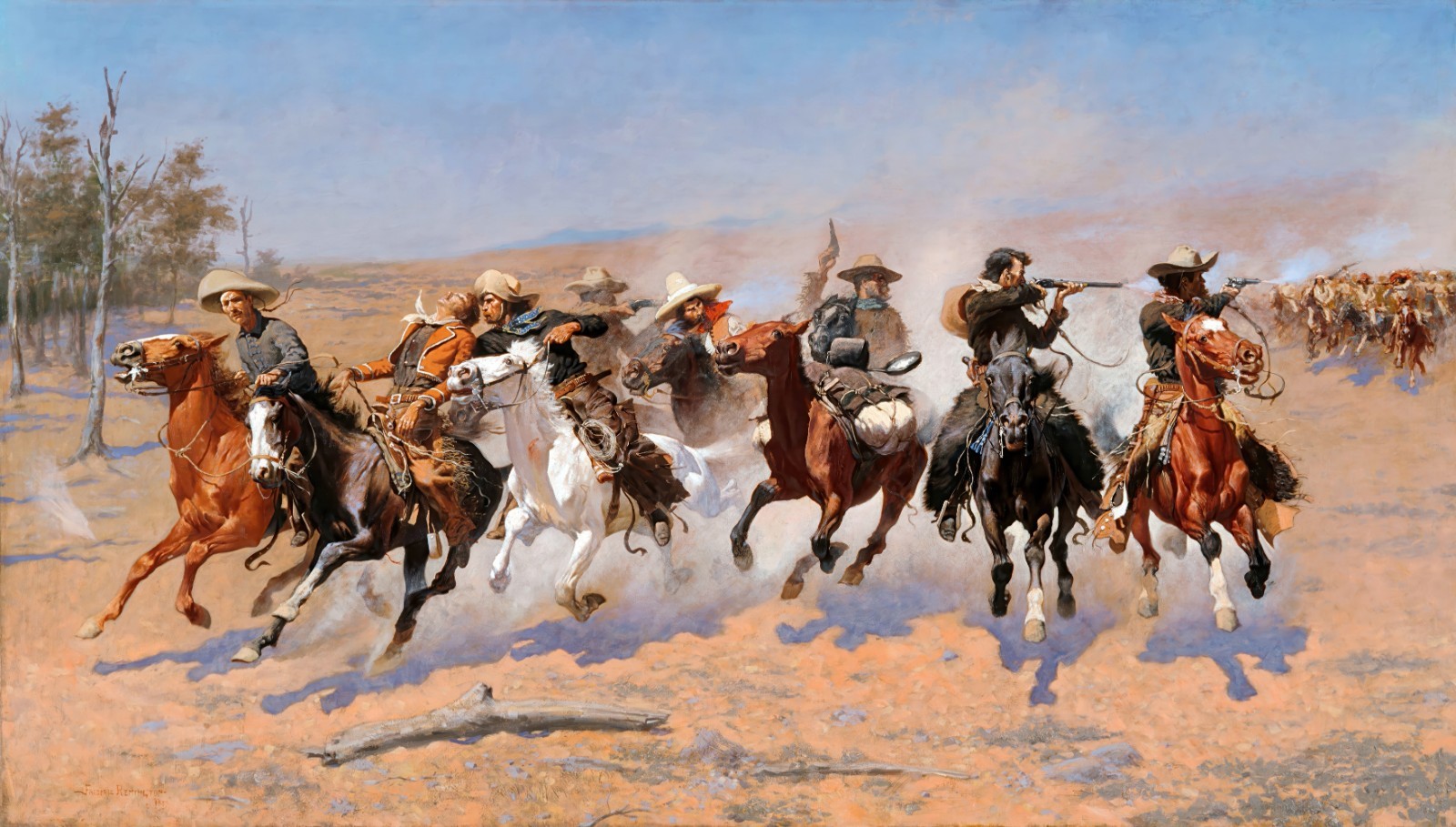 Frederic Remington Dash for Timber Reproduction – Giclee Canvas/Paper/Stretched